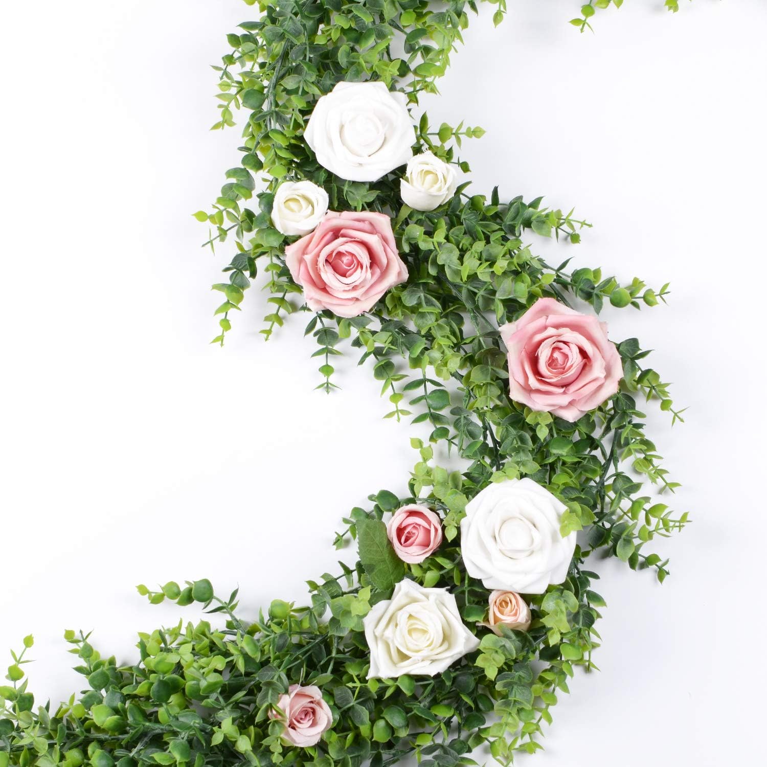 DearHouse 6 Pack Faux Eucalyptus Garland Plant