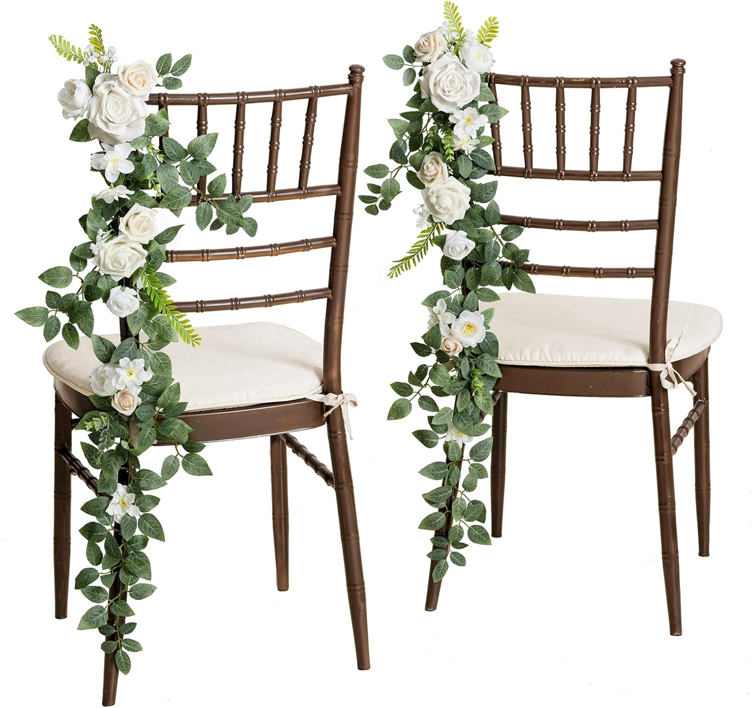 Lings Moment 10pcs Wedding Chair Decorations Aisle Floral Swag