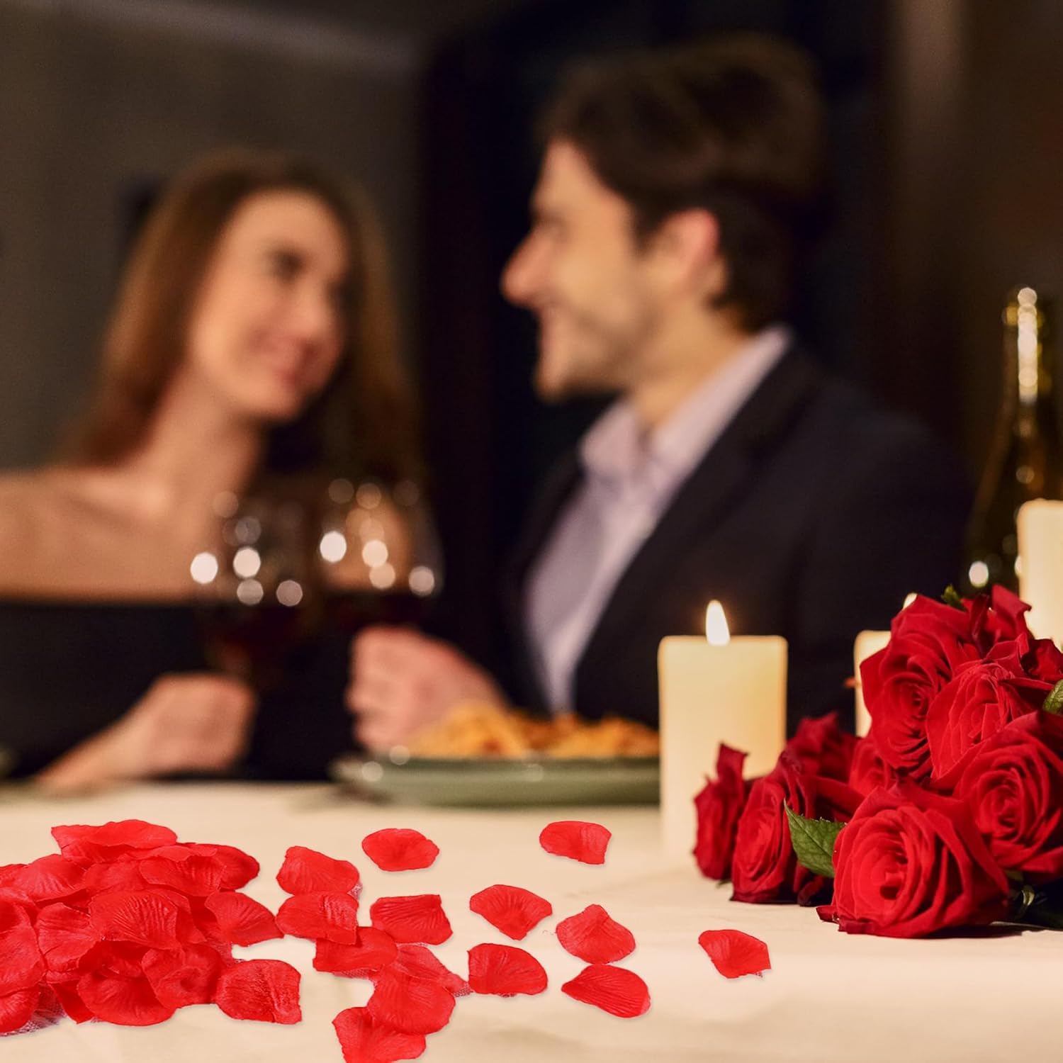Realistic Artificial Rose Petals for Bedroom Decor