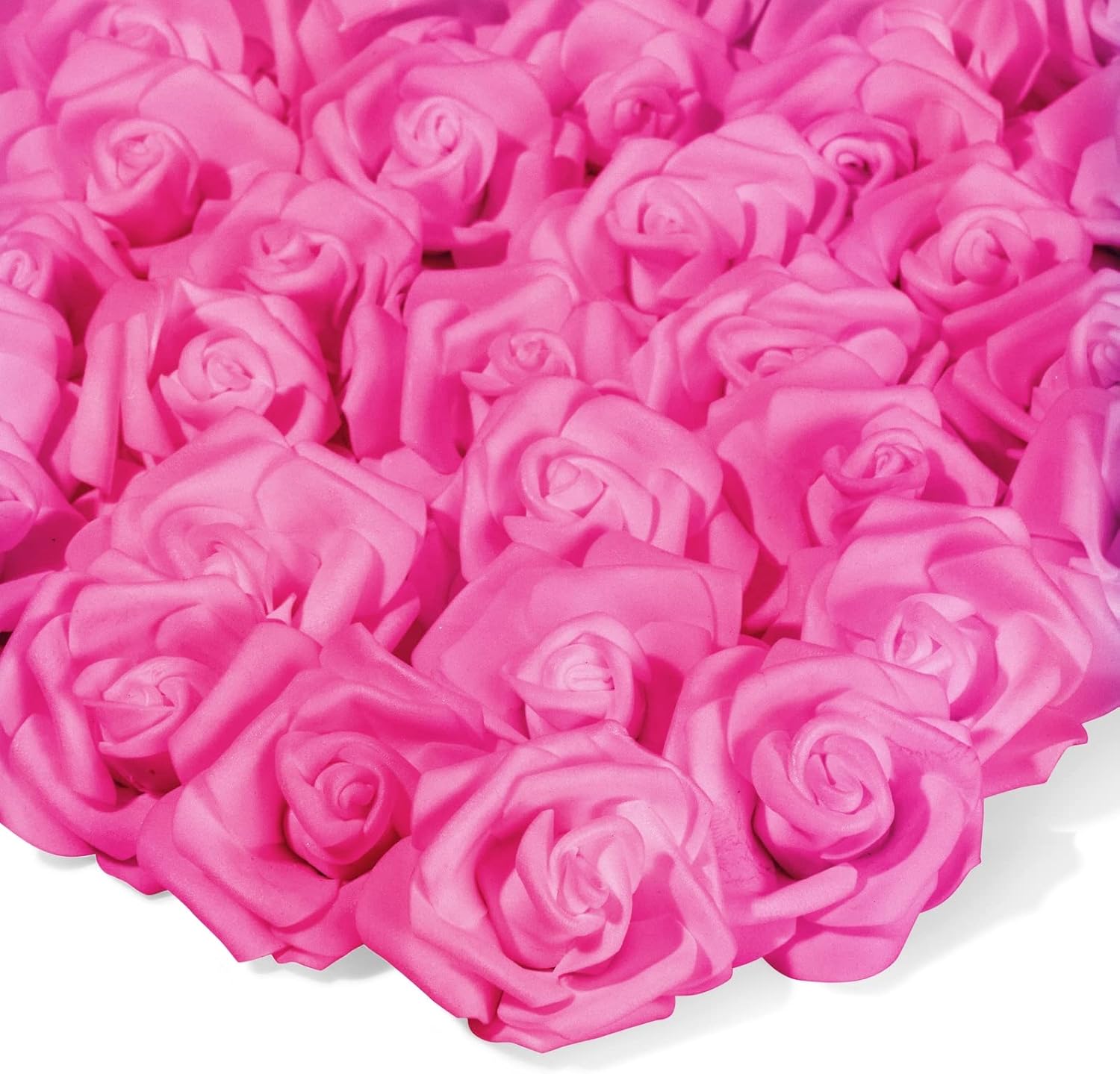 Juvale 100 Pack Hot Pink Artificial Roses