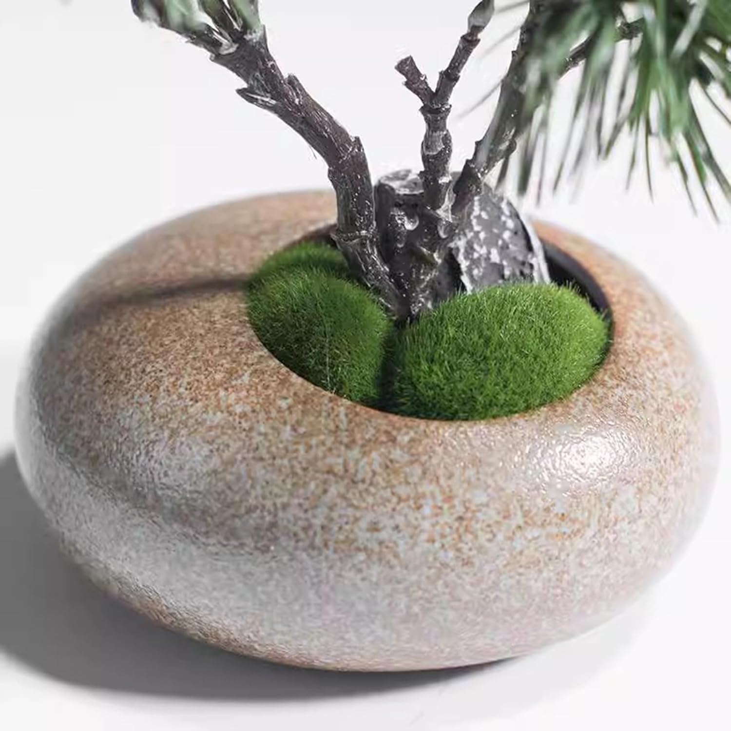 FAFACAI Artificial Bonsai Tree Gray Desktop Decor
