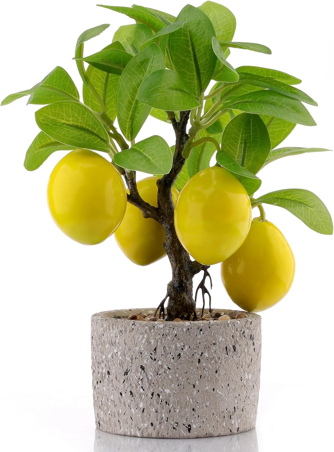 Woration Artificial Fake Yellow Lemon Tree Bonsai