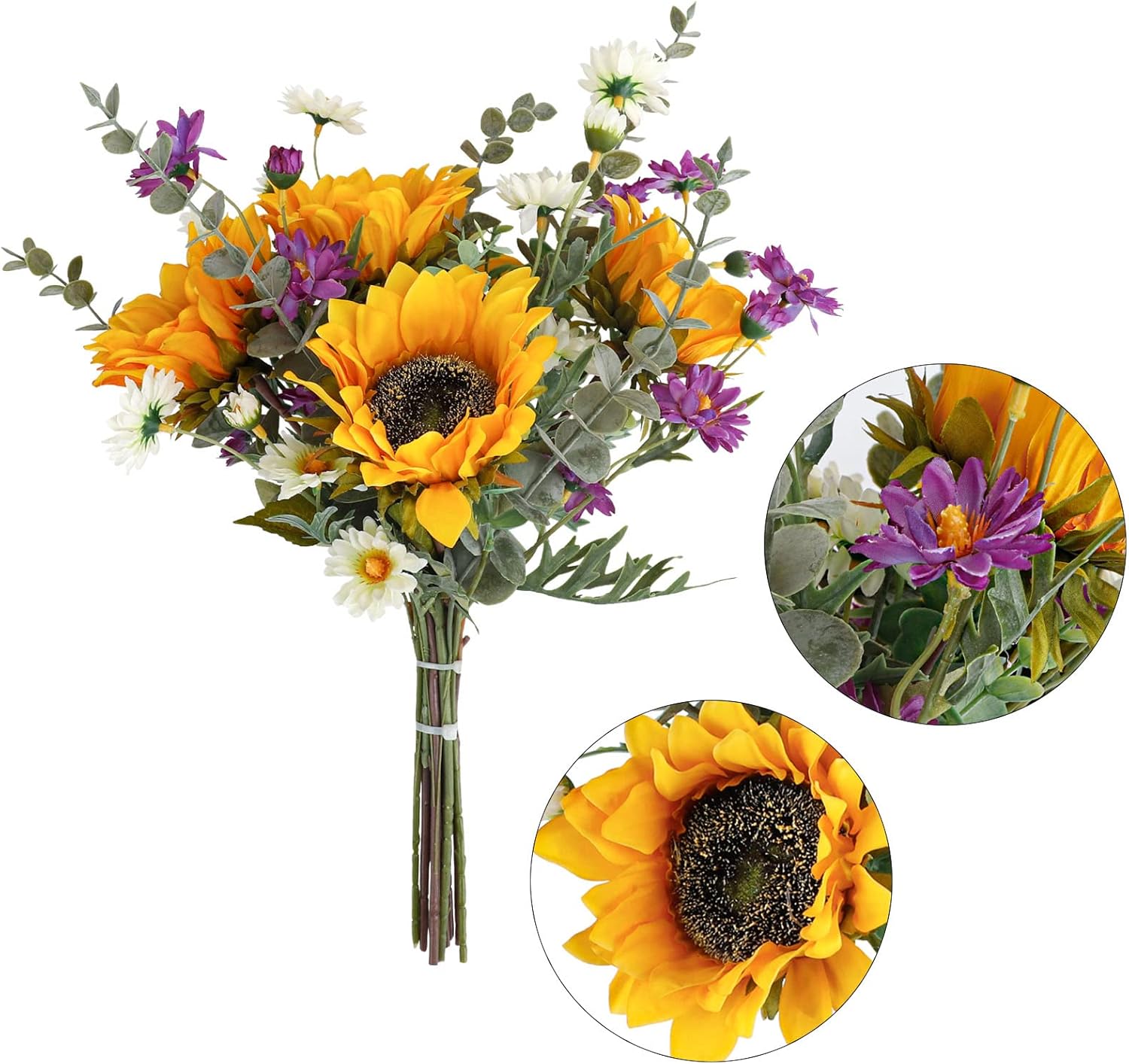 CEWOR Artificial Sunflowers Bouquet for Wedding and Home Decor