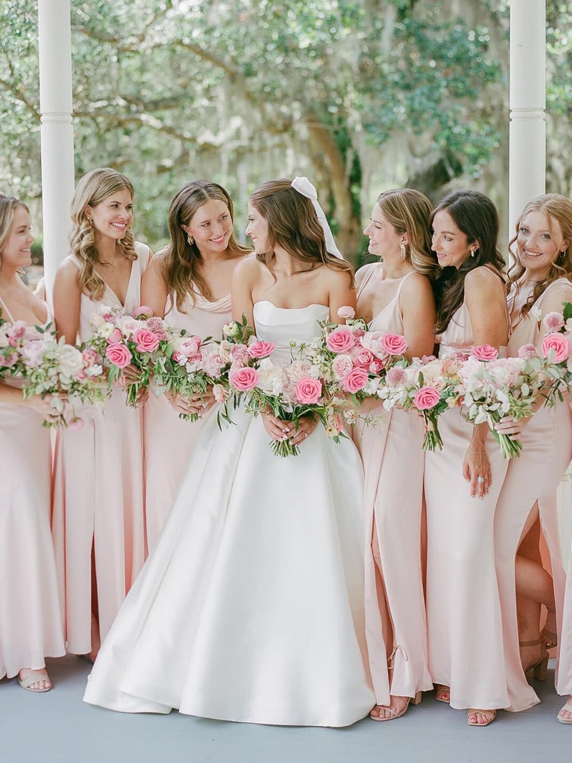 MACTING Artificial Pink Roses 30PCS Wedding Decor