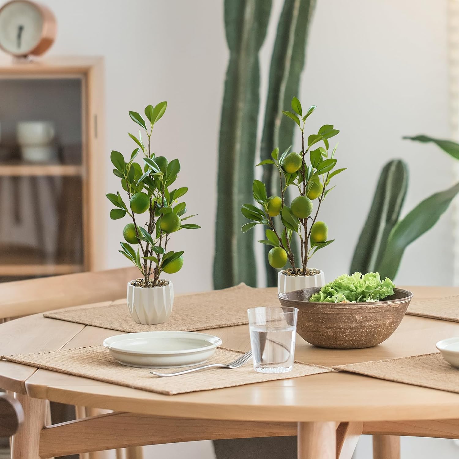 Lemon Tree Bonsai Artificial Plant Potted Decor
