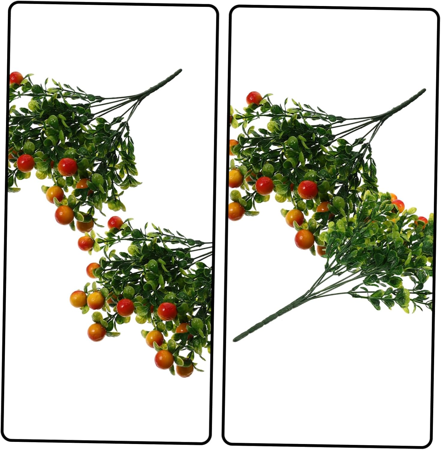 Cabilock 2pcs Vivid Artificial Fruit Branches for Home Decor