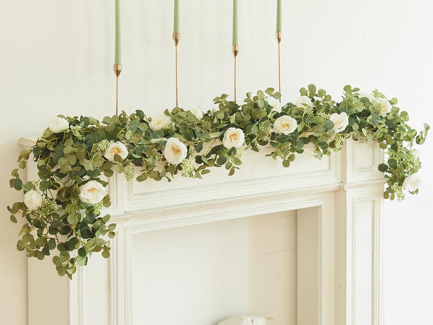 Party Joy 656ft Eucalyptus Garland with Flowers