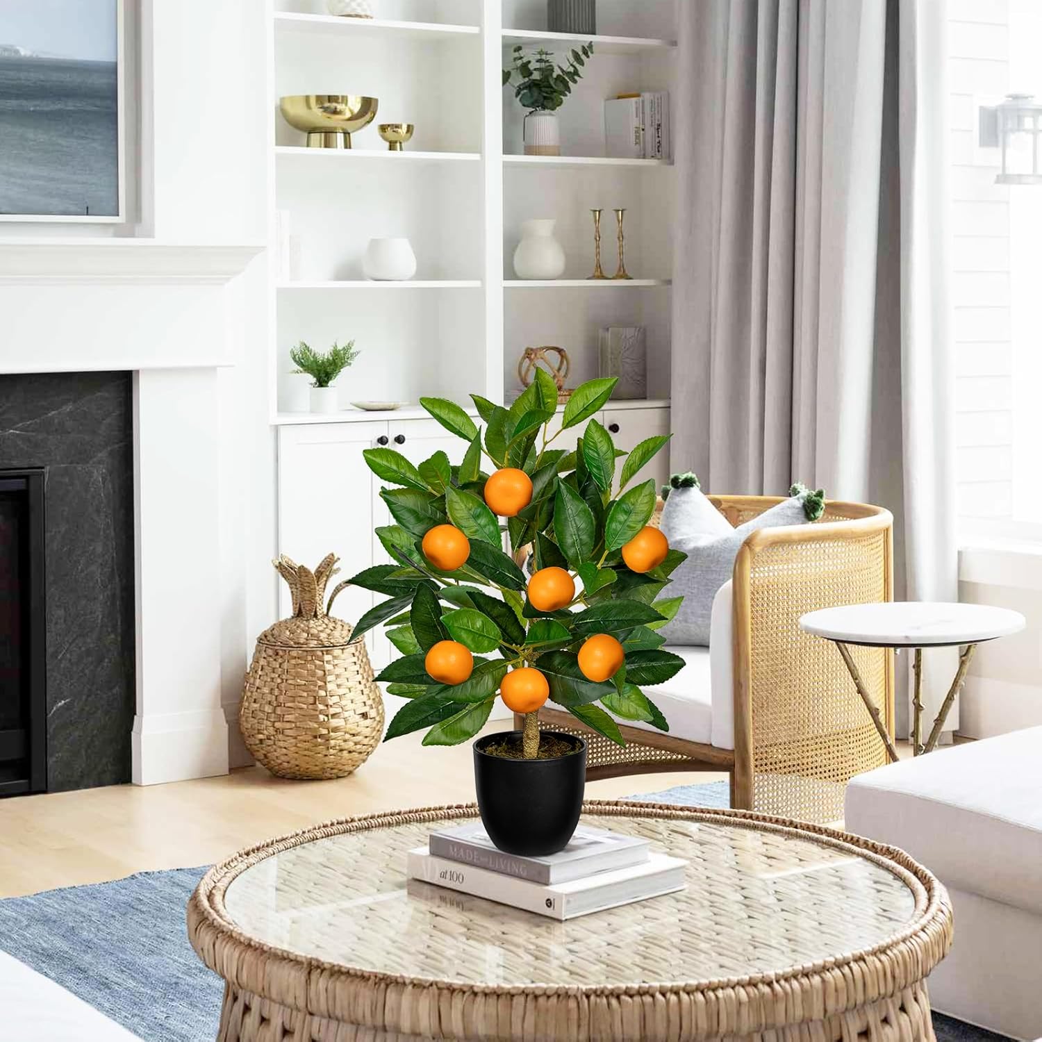 Faux Orange Tree Artificial Potted Plant 157 Inch