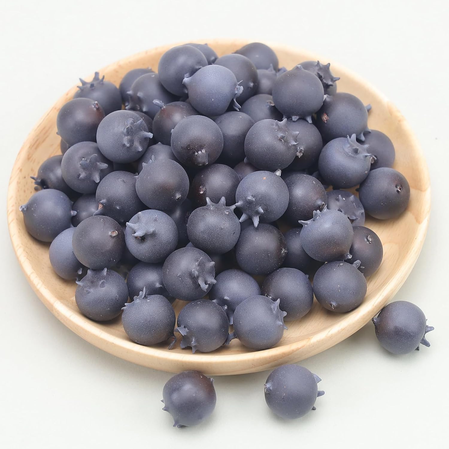 100Pcs Artificial Blueberries DIY Decor Fruit Display