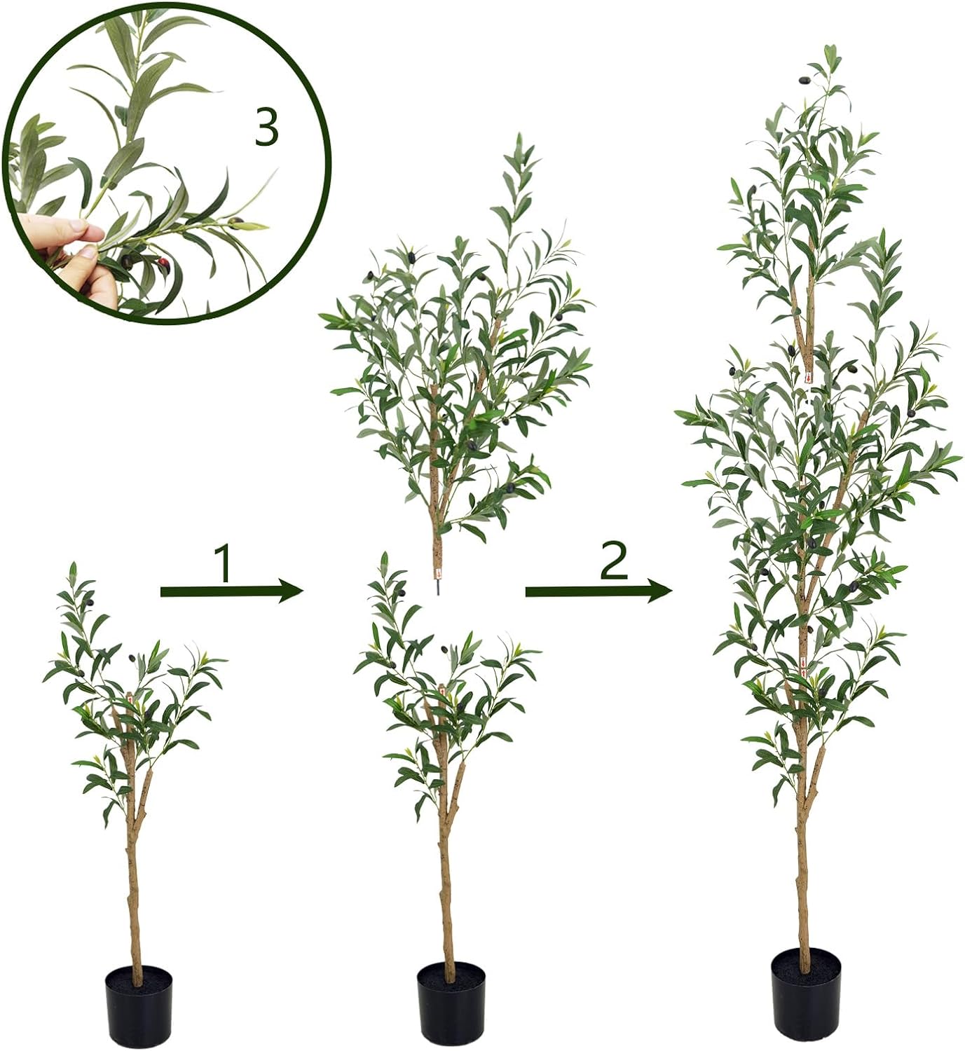 6FT Artificial Olive Tree for Home and Office Decor