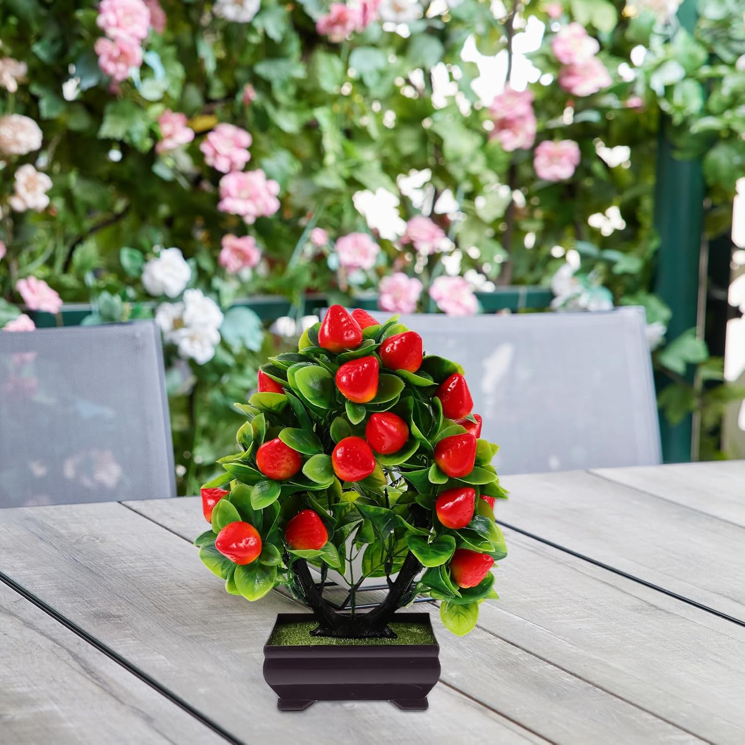 Abaodam Artificial Strawberry Tree Potted Plant