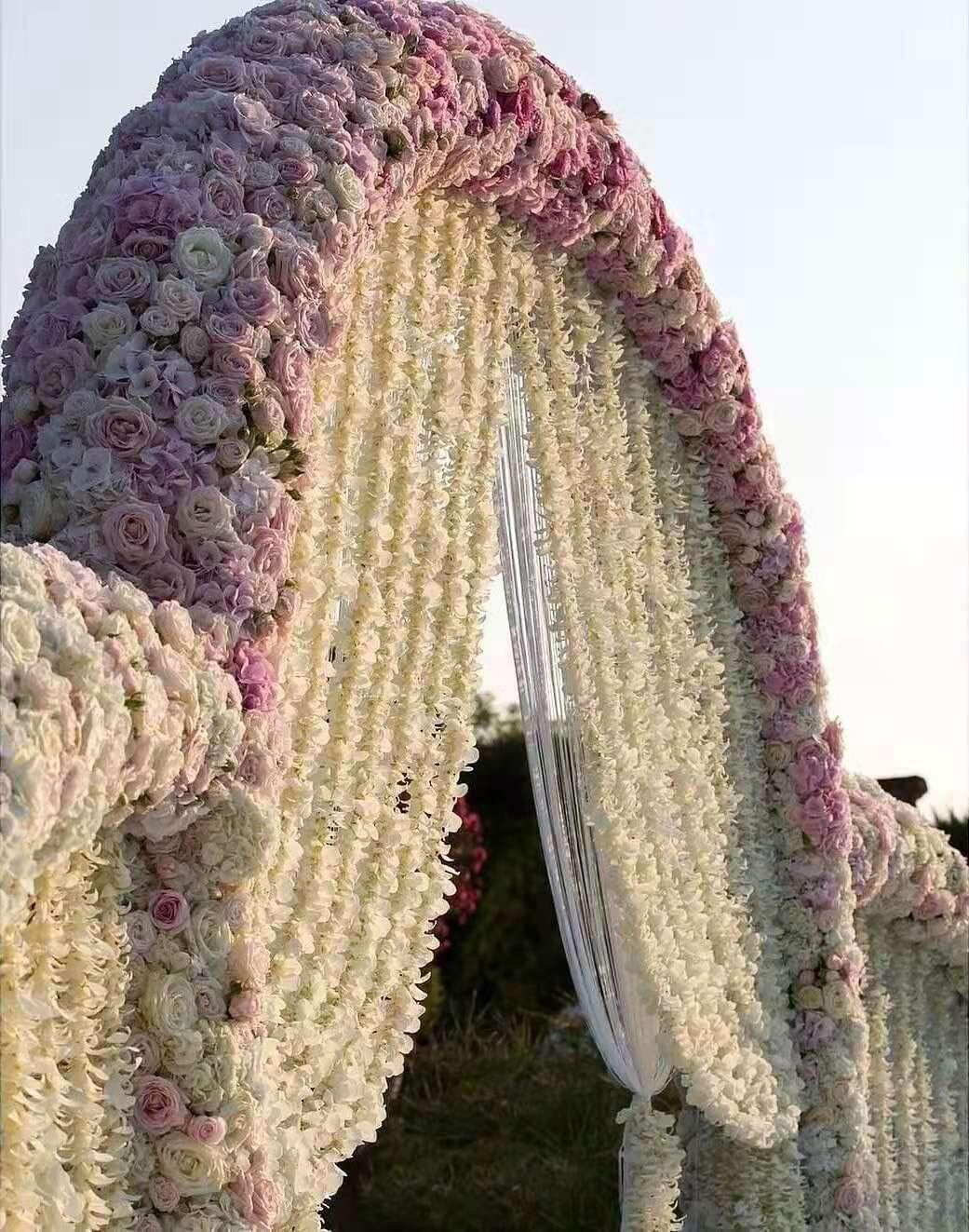 328ft Artificial Silk Wisteria Vine Garland Pack of 10
