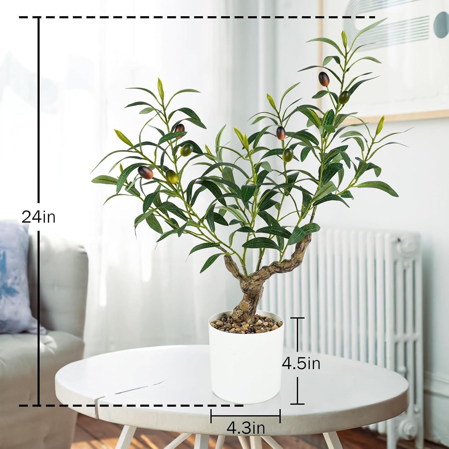 Fake Olive Plants 2FT Artificial Indoor Decor Tree