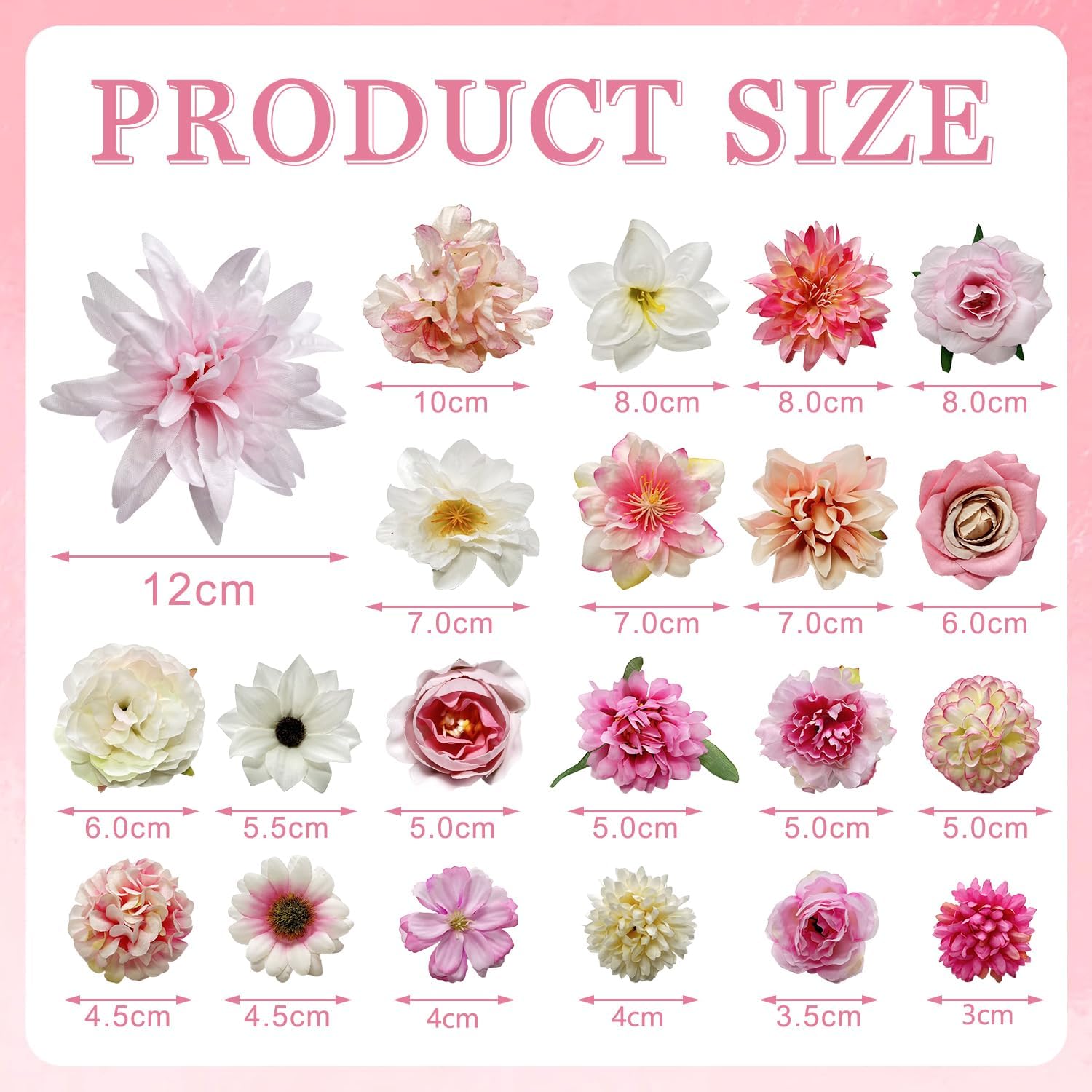 Artificial Pink Flowers Bulk for Crafts and Decor
