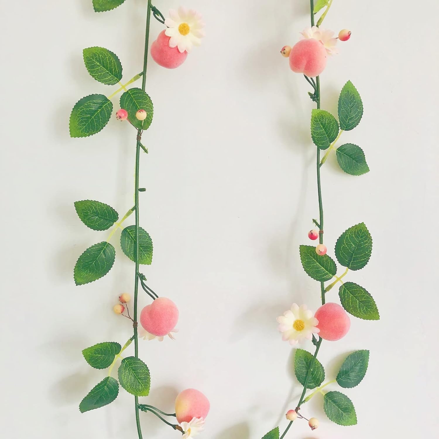Artificial Peach Flower Vine Garland for Wedding Home Decor