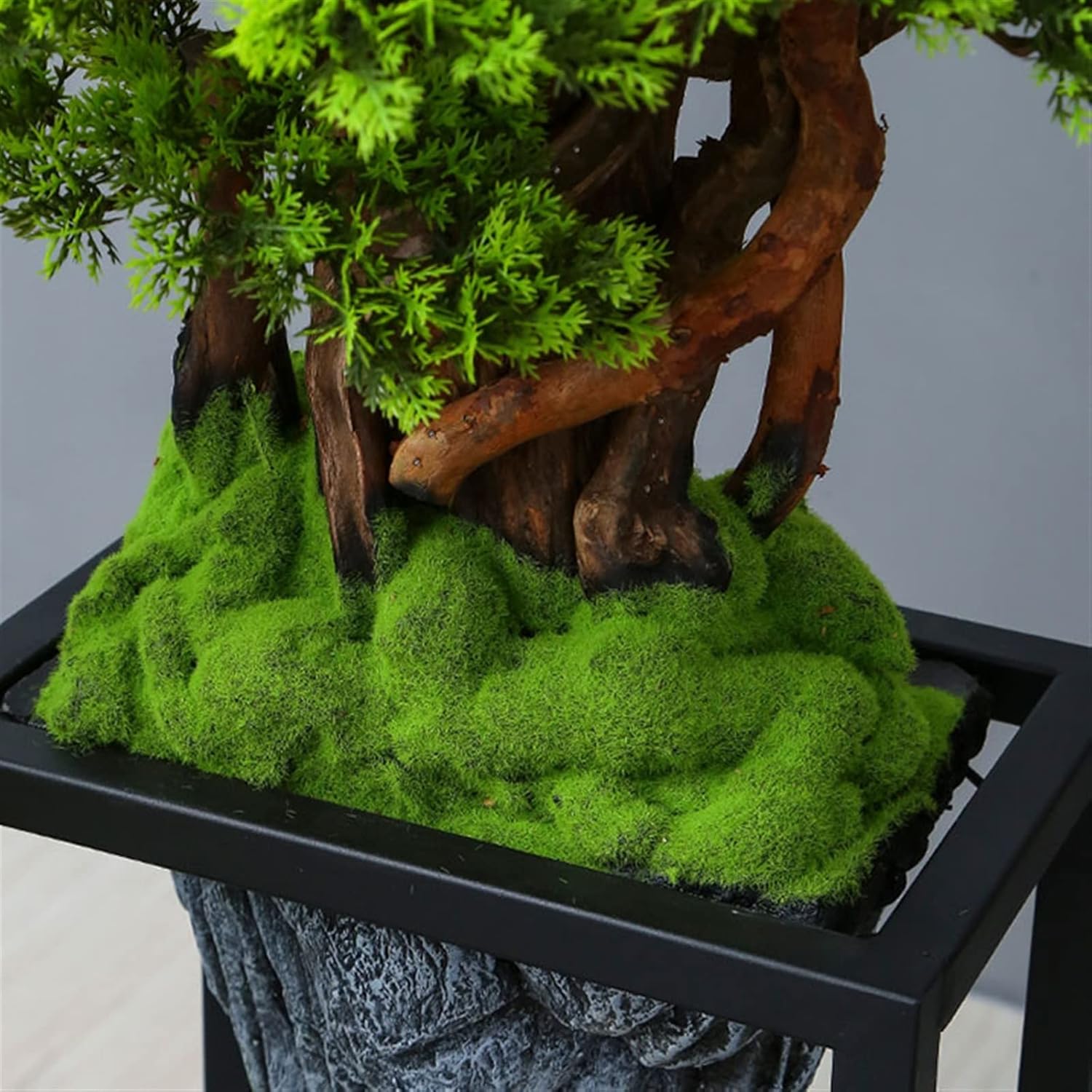 FAFACAI Artificial Bonsai Pine Tree - Gray