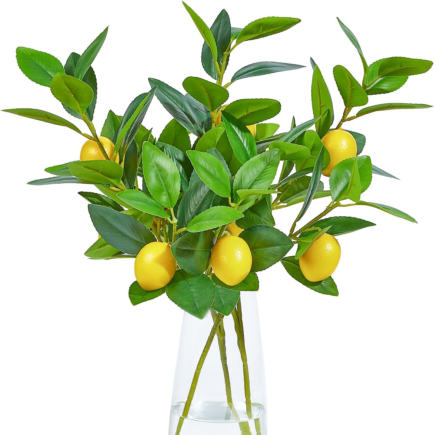 3 Pcs Artificial Lemon Branches 18 Inch Lemon Tree Decor