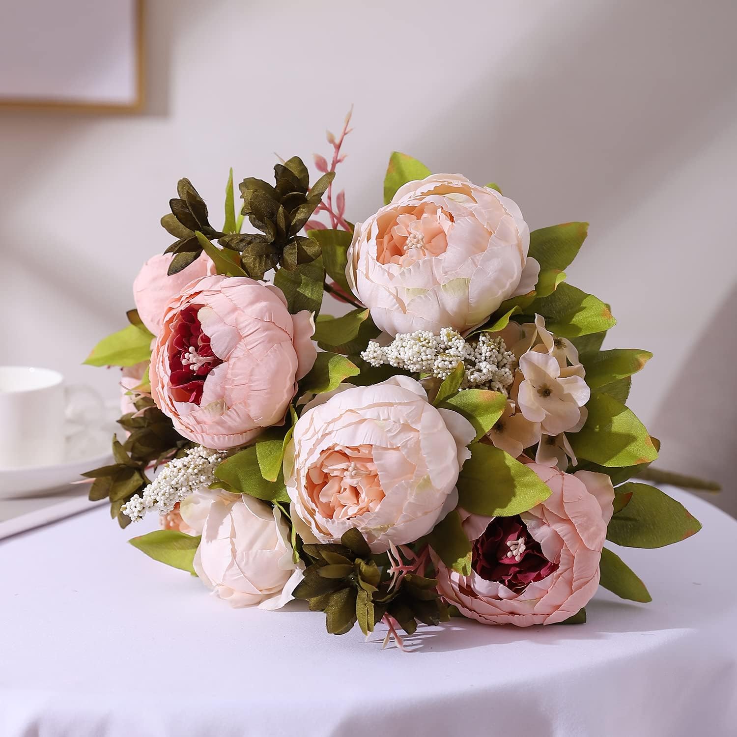 Duovlo Artificial Peony Flowers Wedding Home Decor