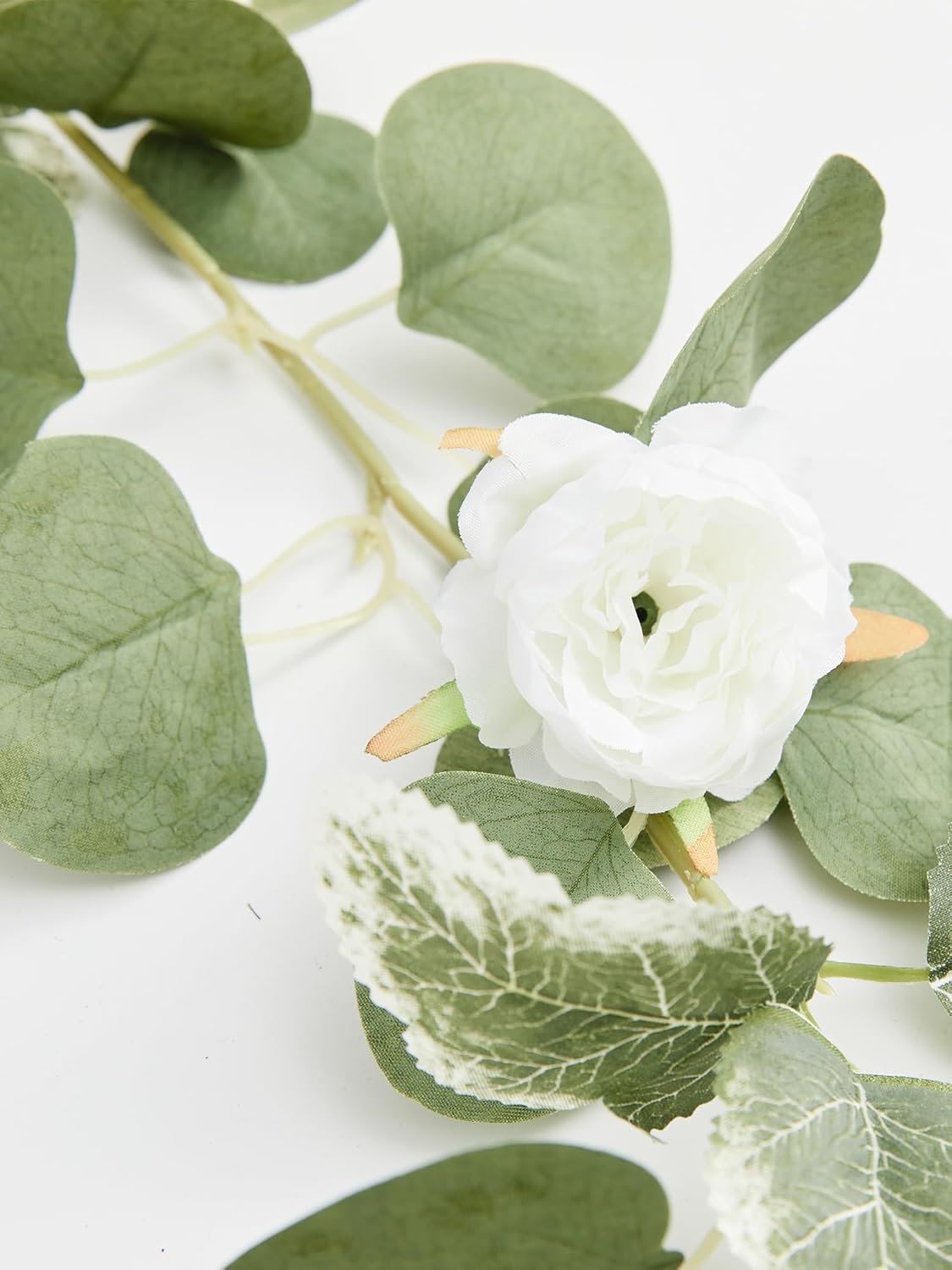 MISSPIN Artificial Flower Garland with Peonies and Roses