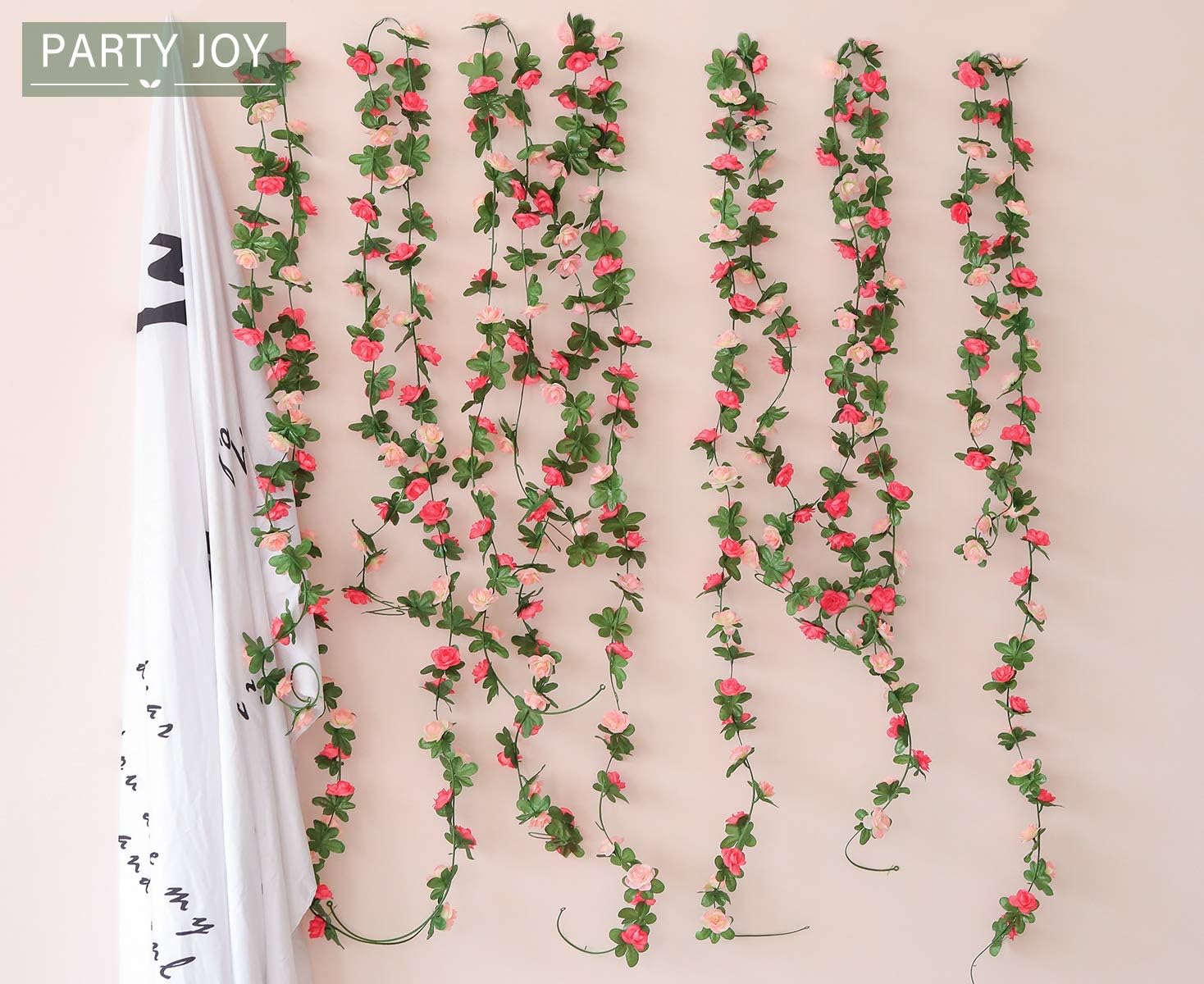 Party Joy 5pcs 41ft Artificial Flower Garland Hanging Decor