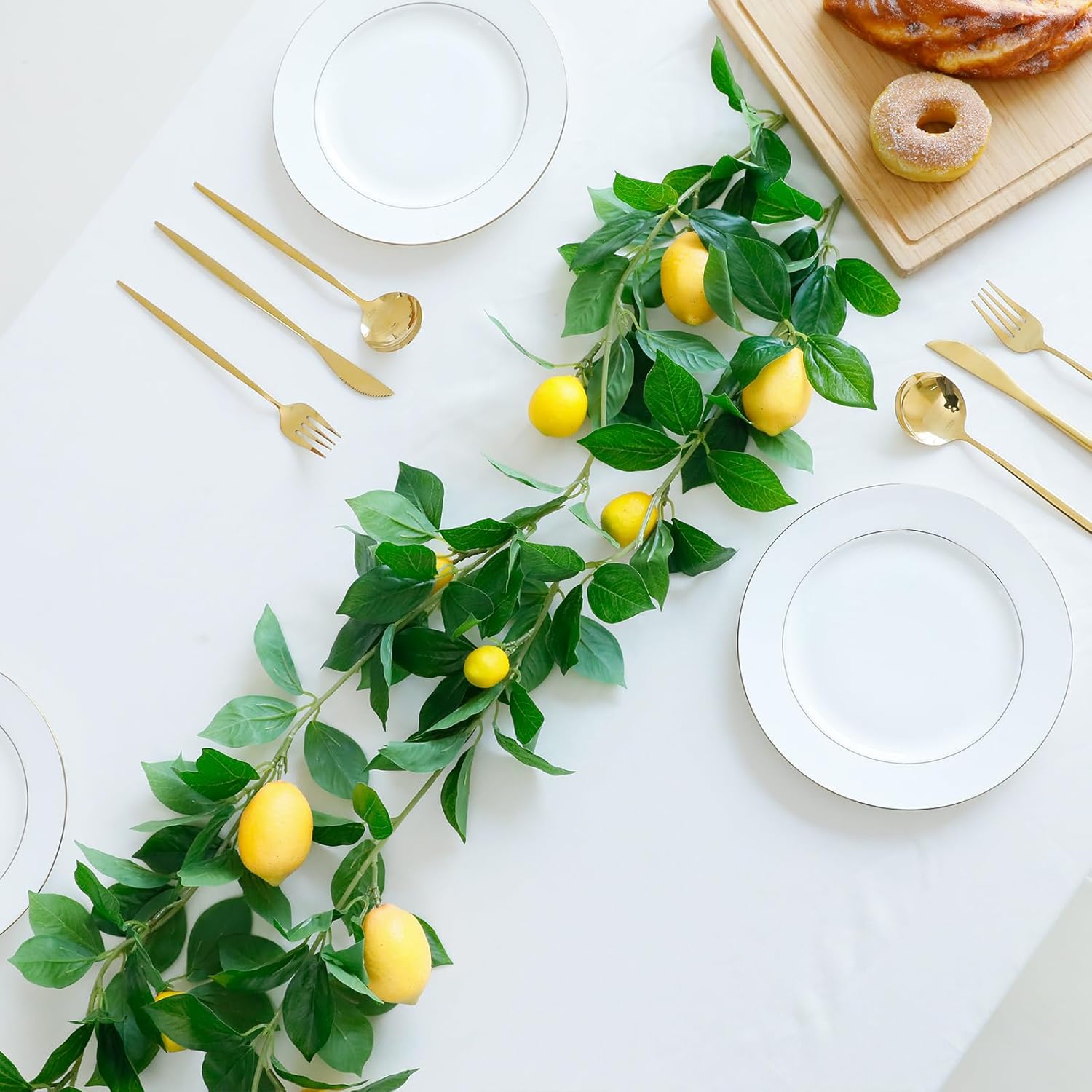 3 Strands Lemon Artificial Vine Garland 71 Inches