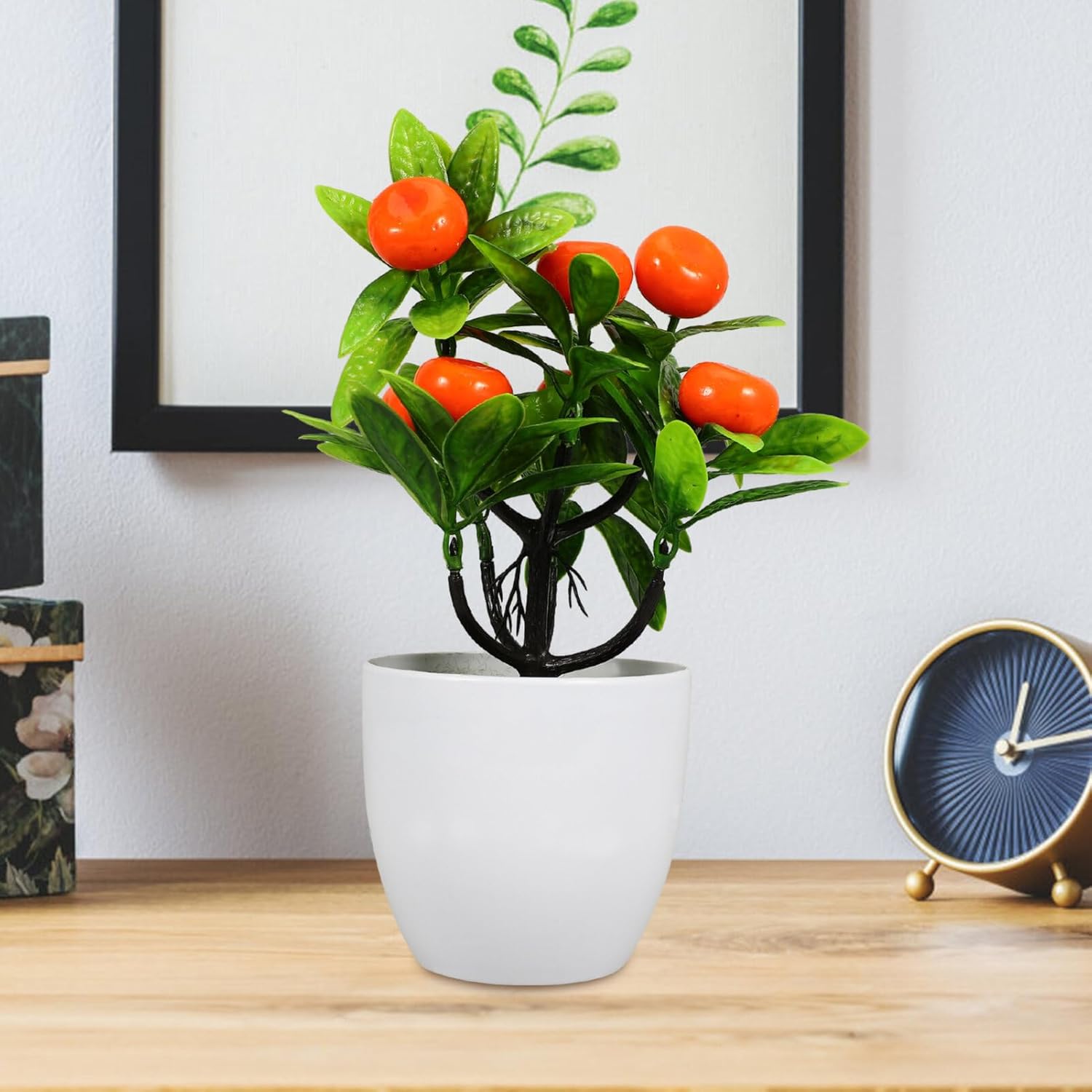 Cabilock Simulation Potted Fruit Tree Artificial Bonsai Decoration