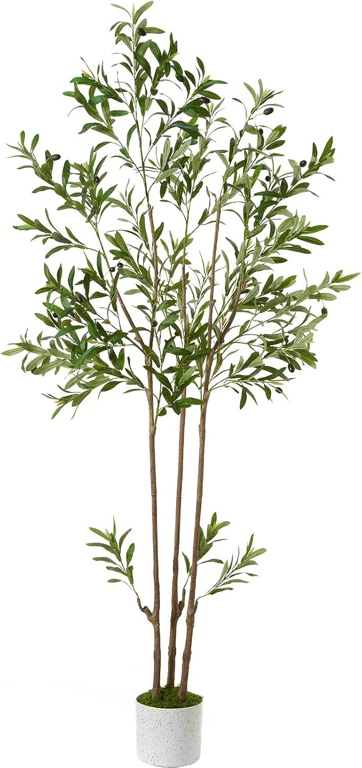 6FT Artificial Olive Tree with Triple Trunks