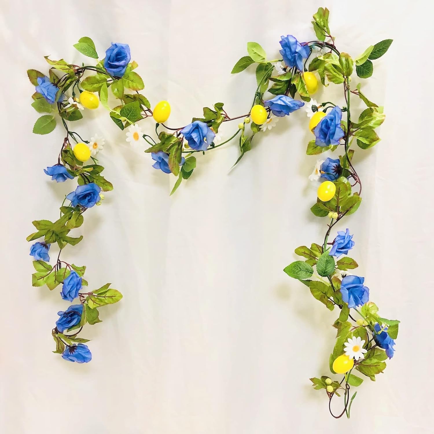 Artificial Lemon Rose Vine Garland Decoration