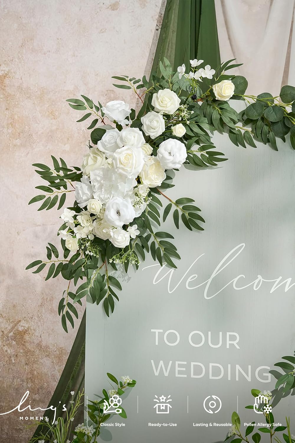 Lings Moment Artificial Wedding Arch Flowers Kit Pack of 4