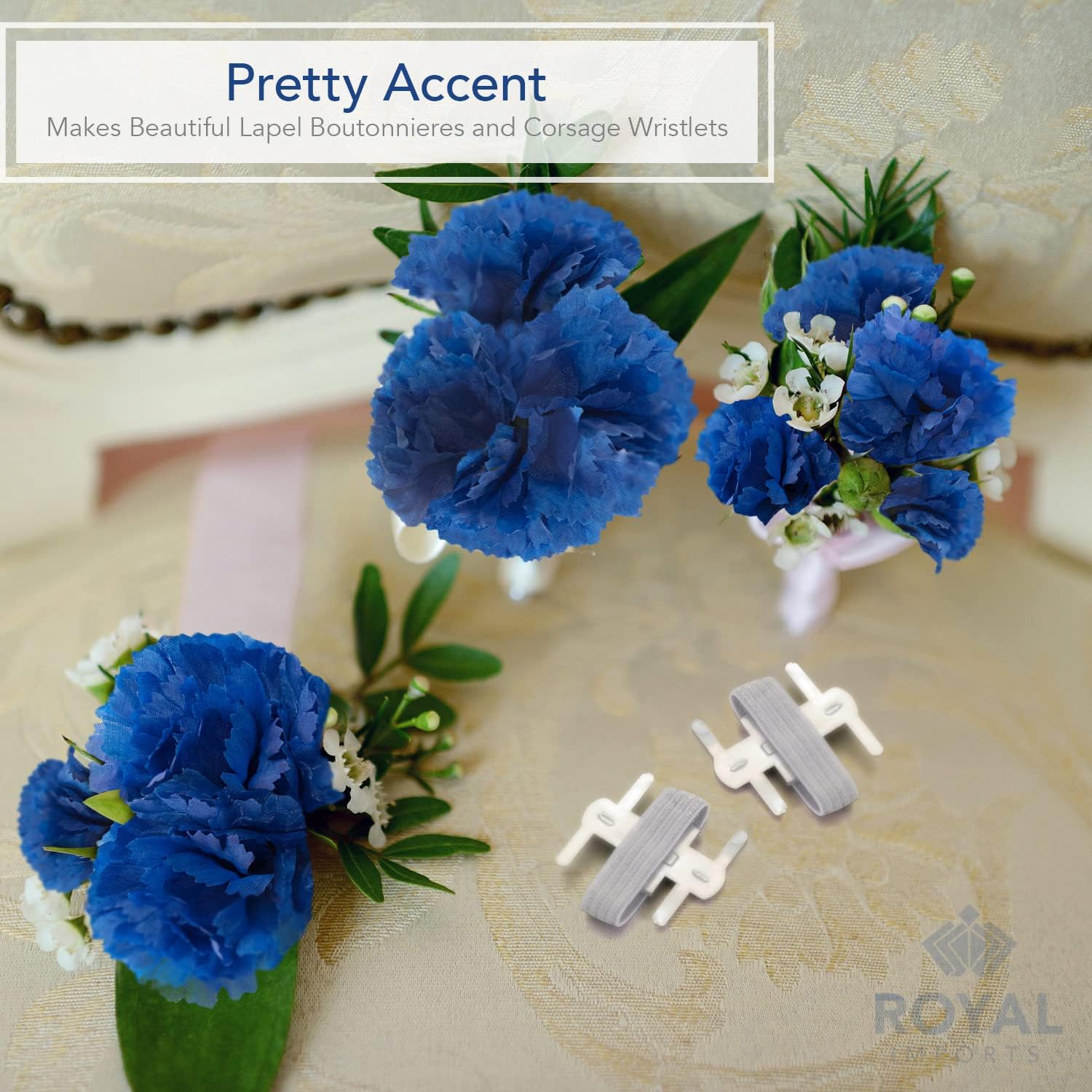 Royal Imports Artificial Carnations Ivory 5 Stems