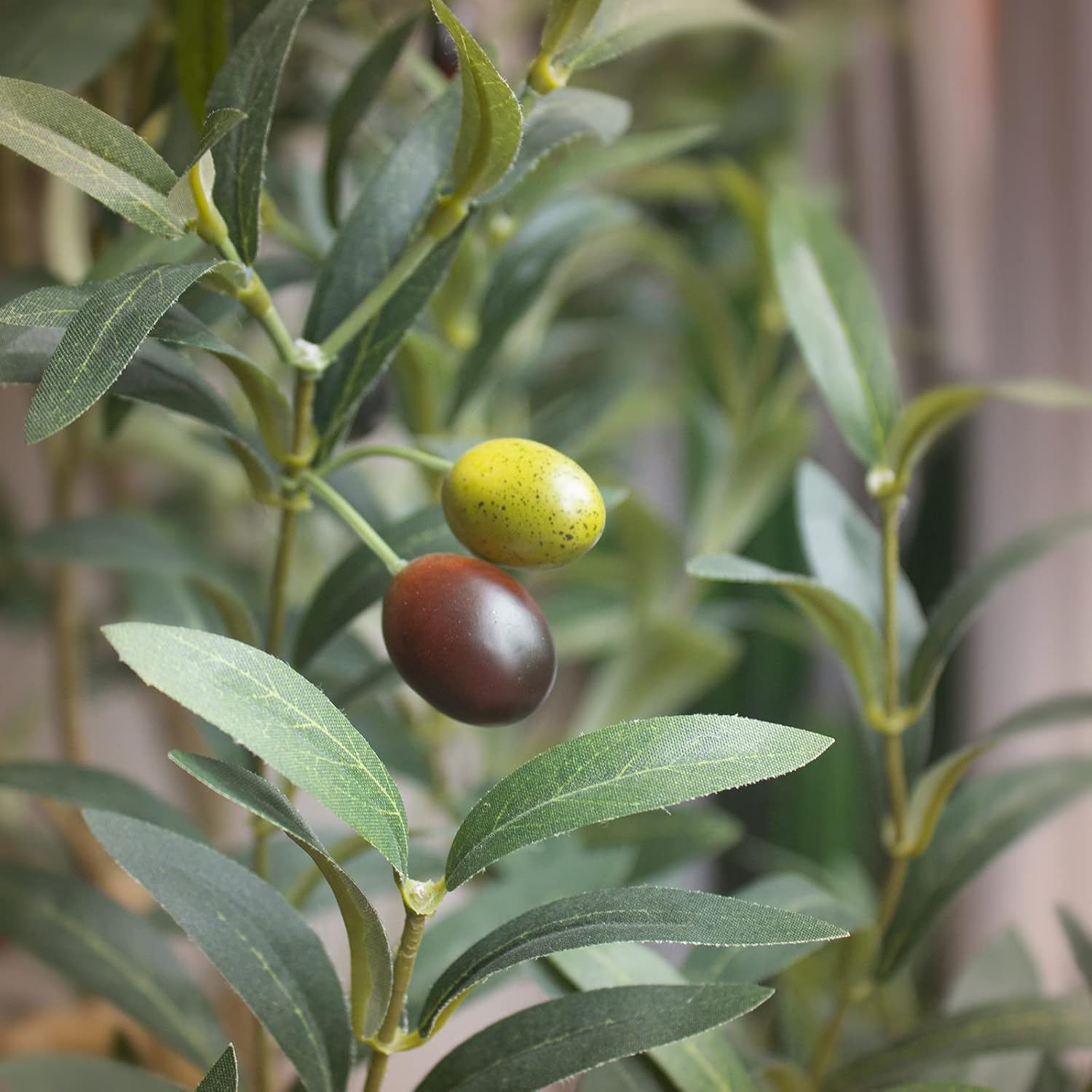 Bellacat 5 Ft Fake Olive Tree with Realistic Fruits and Leaves