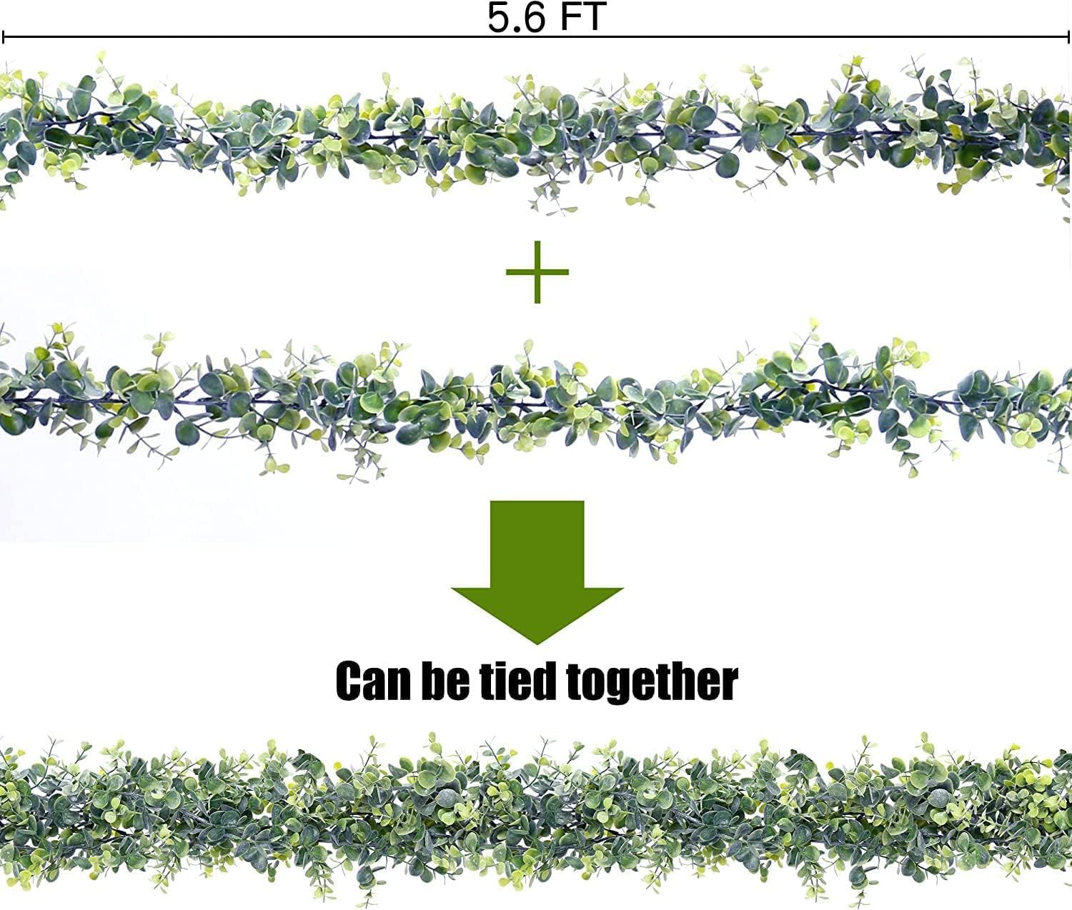 Sggvecsy Artificial Eucalyptus Garland 8 Pack
