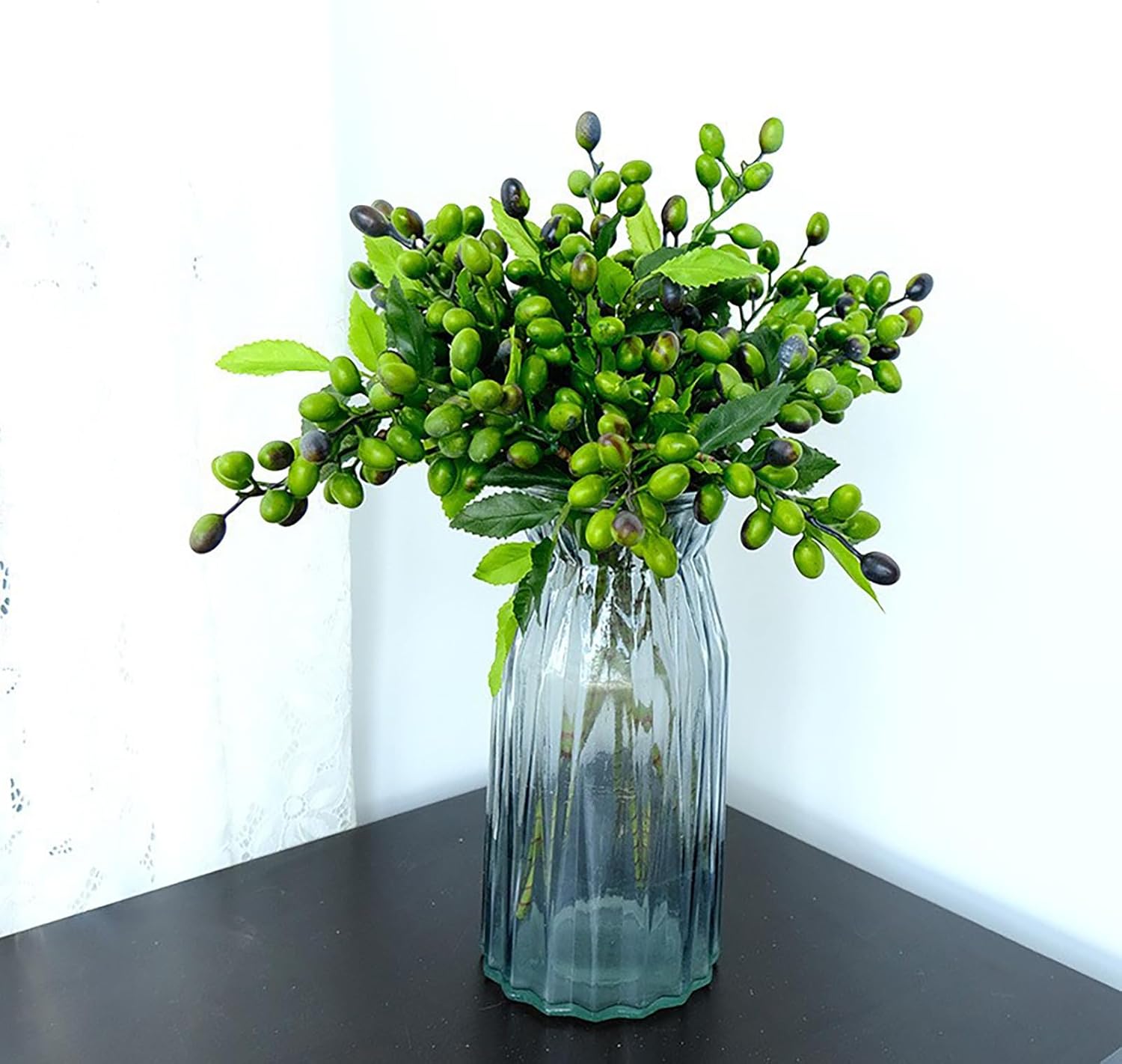 Belupai 4Pcs Artificial Olive Branches with Fruits
