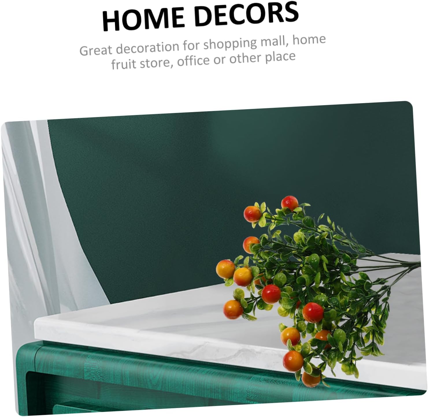 Cabilock 2pcs Vivid Artificial Fruit Branches for Home Decor