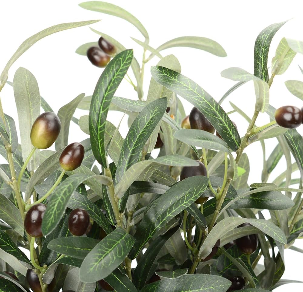 5 Pack Artificial Olive Branches for Vase Decoration