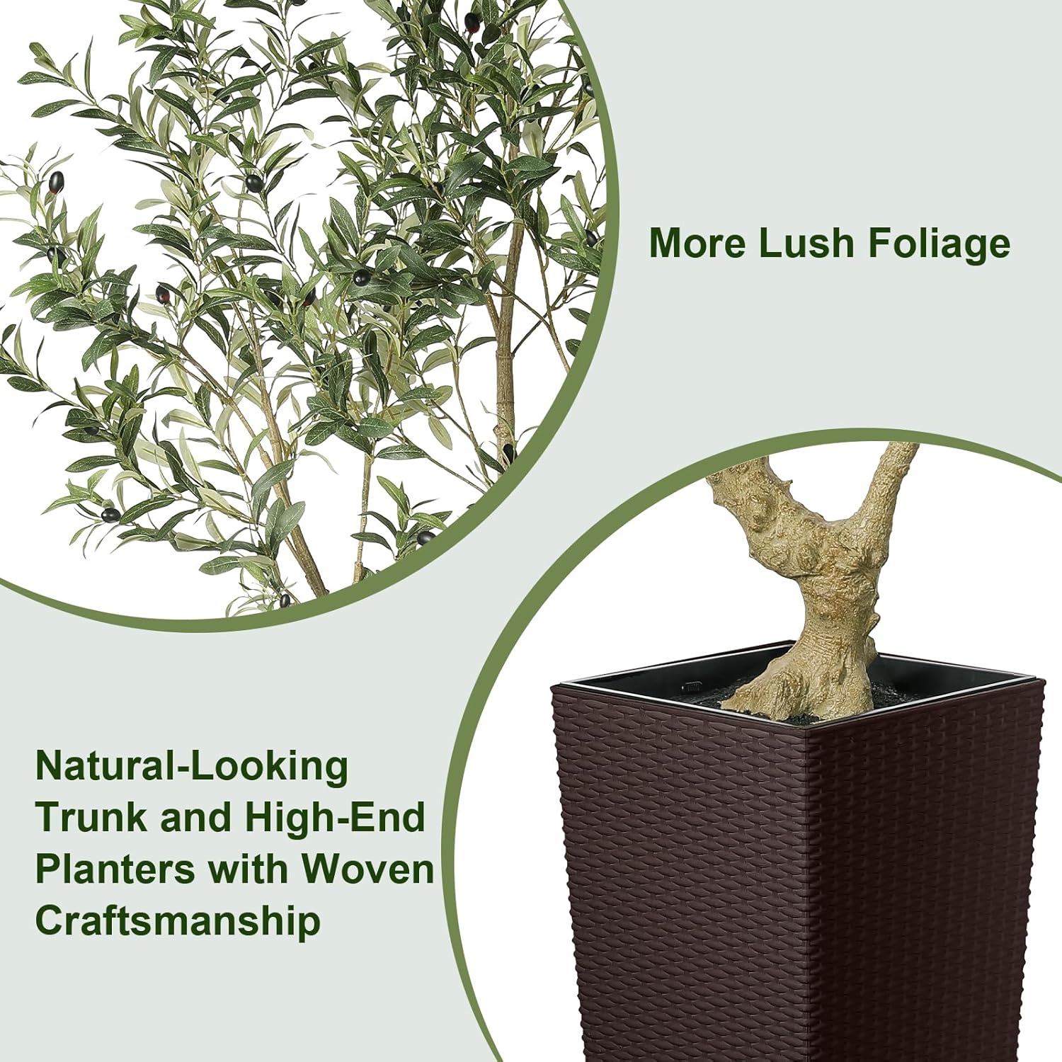 LYERSE Faux Olive Tree 7ft Artificial Indoor Decor