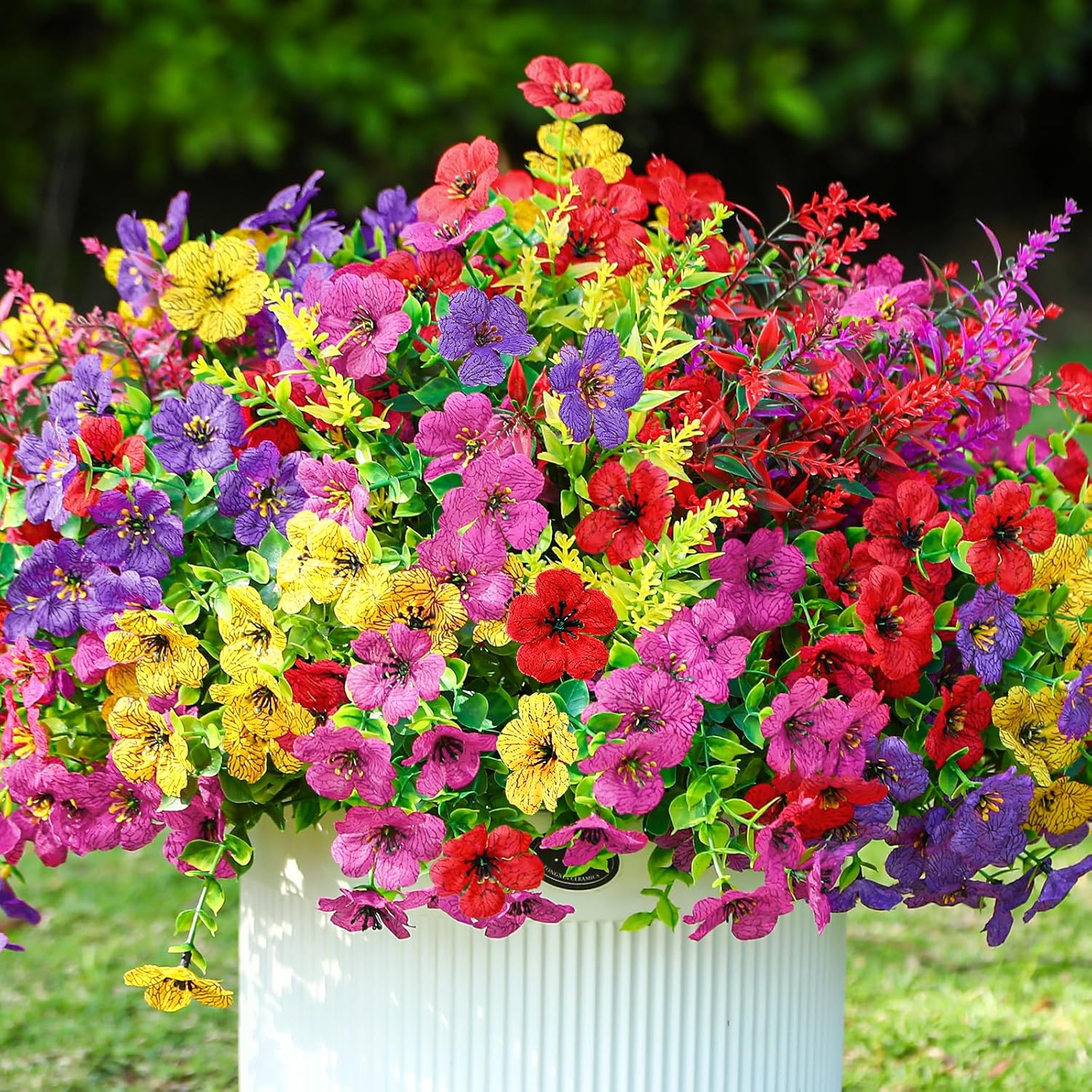 SHareconn 24 Bundle Artificial Flowers for Outdoor Decor