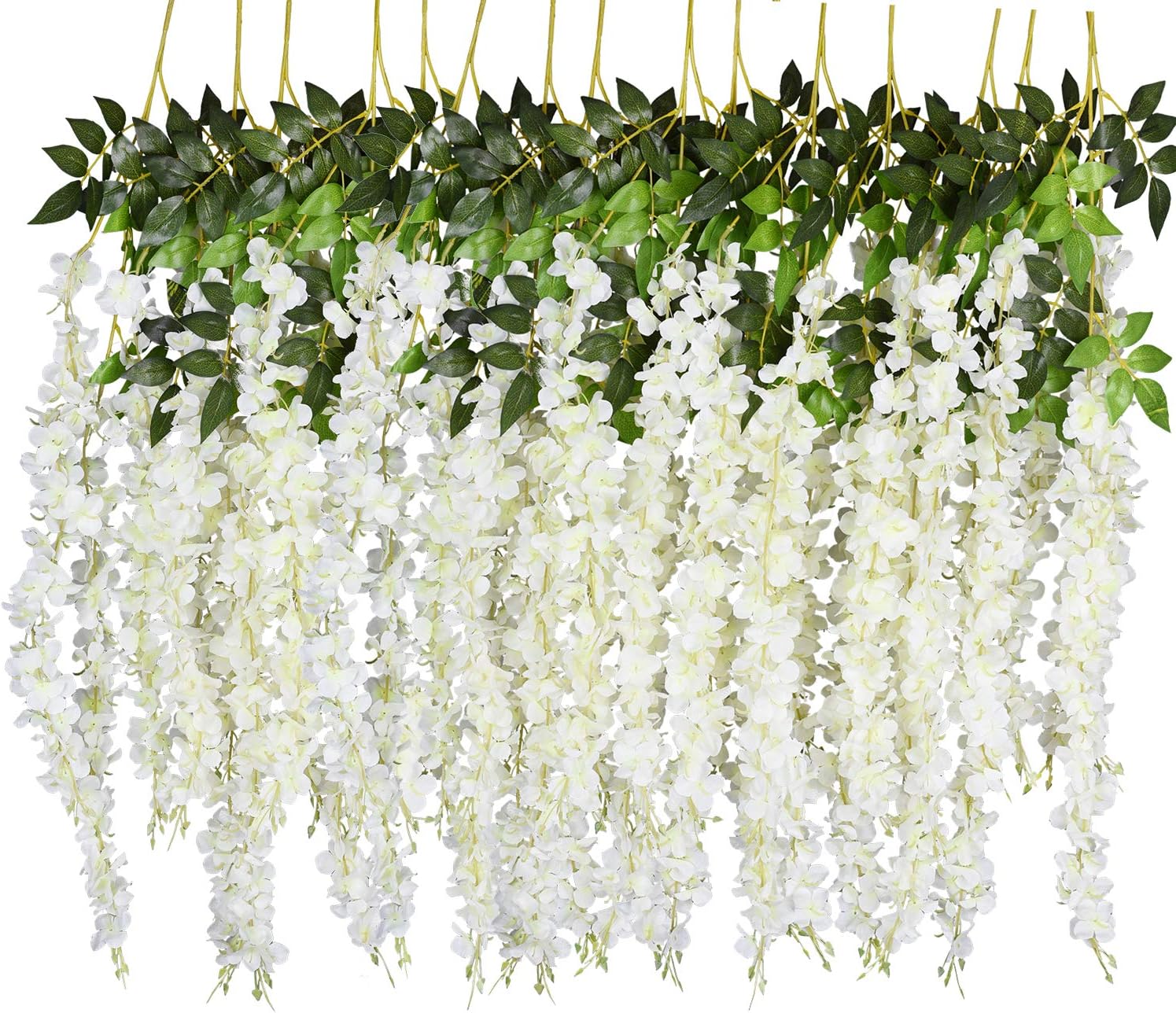 DearHouse 6 Pack Artificial Wisteria Hanging Garland