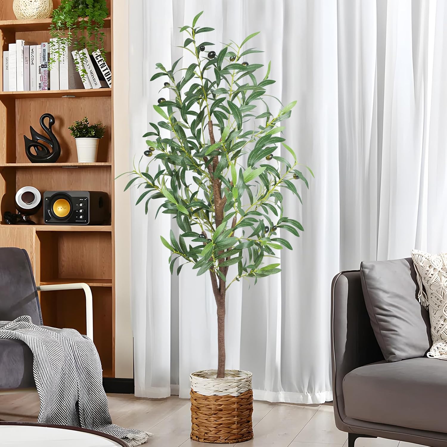 Realistic Artificial Olive Tree 48 Inch Tall