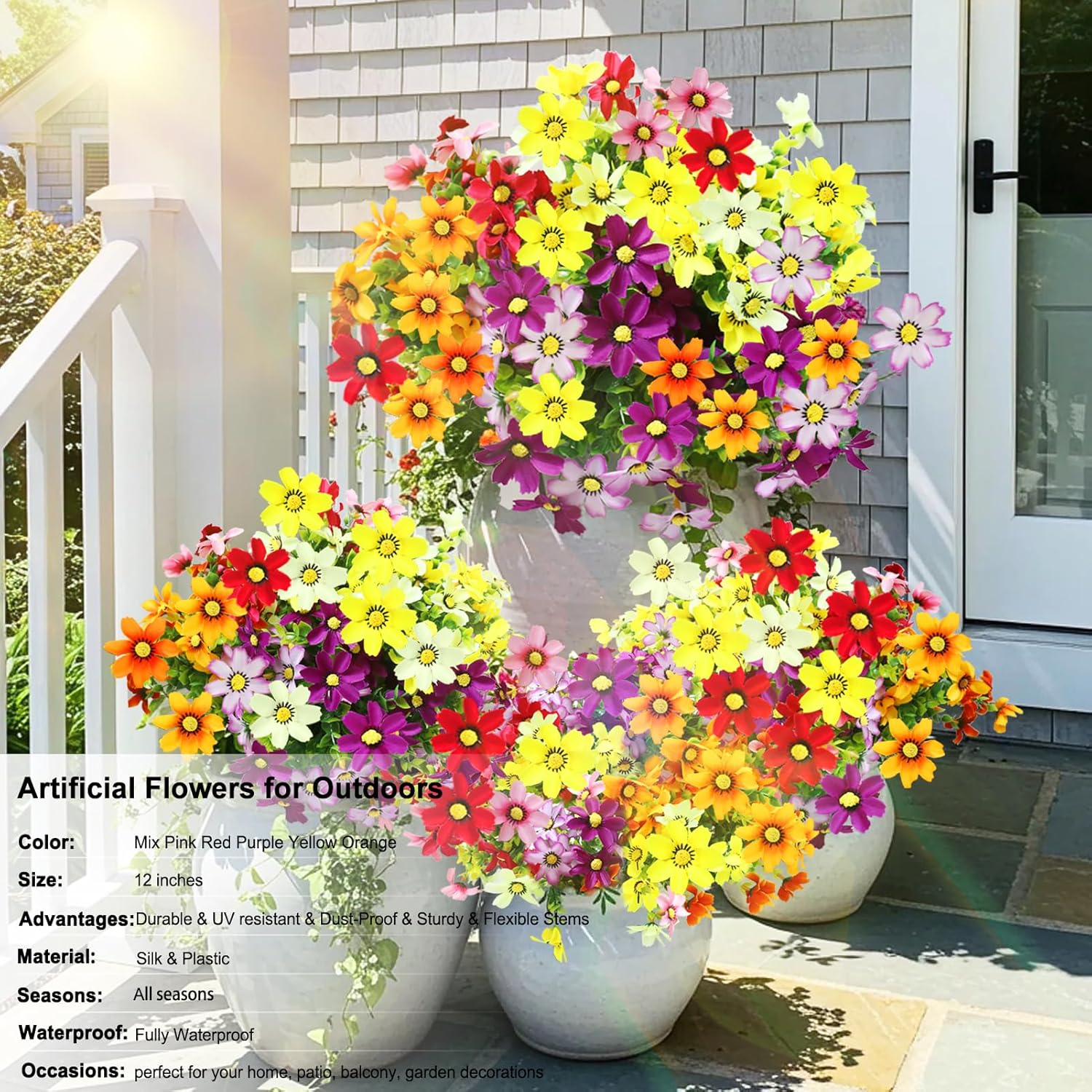 Durable UV Resistant Artificial Flowers for Outdoor Decor