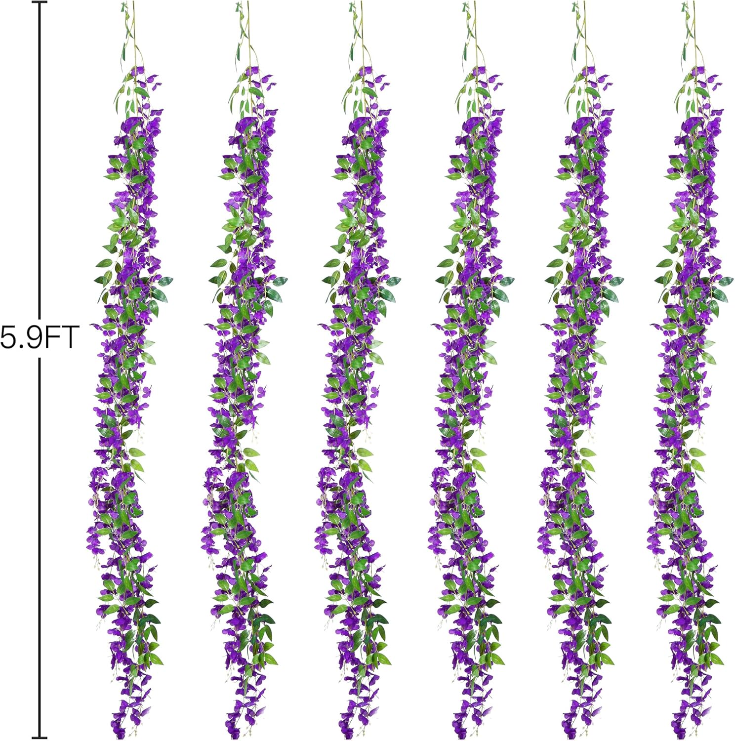 Sggvecsy 6Pcs Wisteria Garland Artificial Flowers