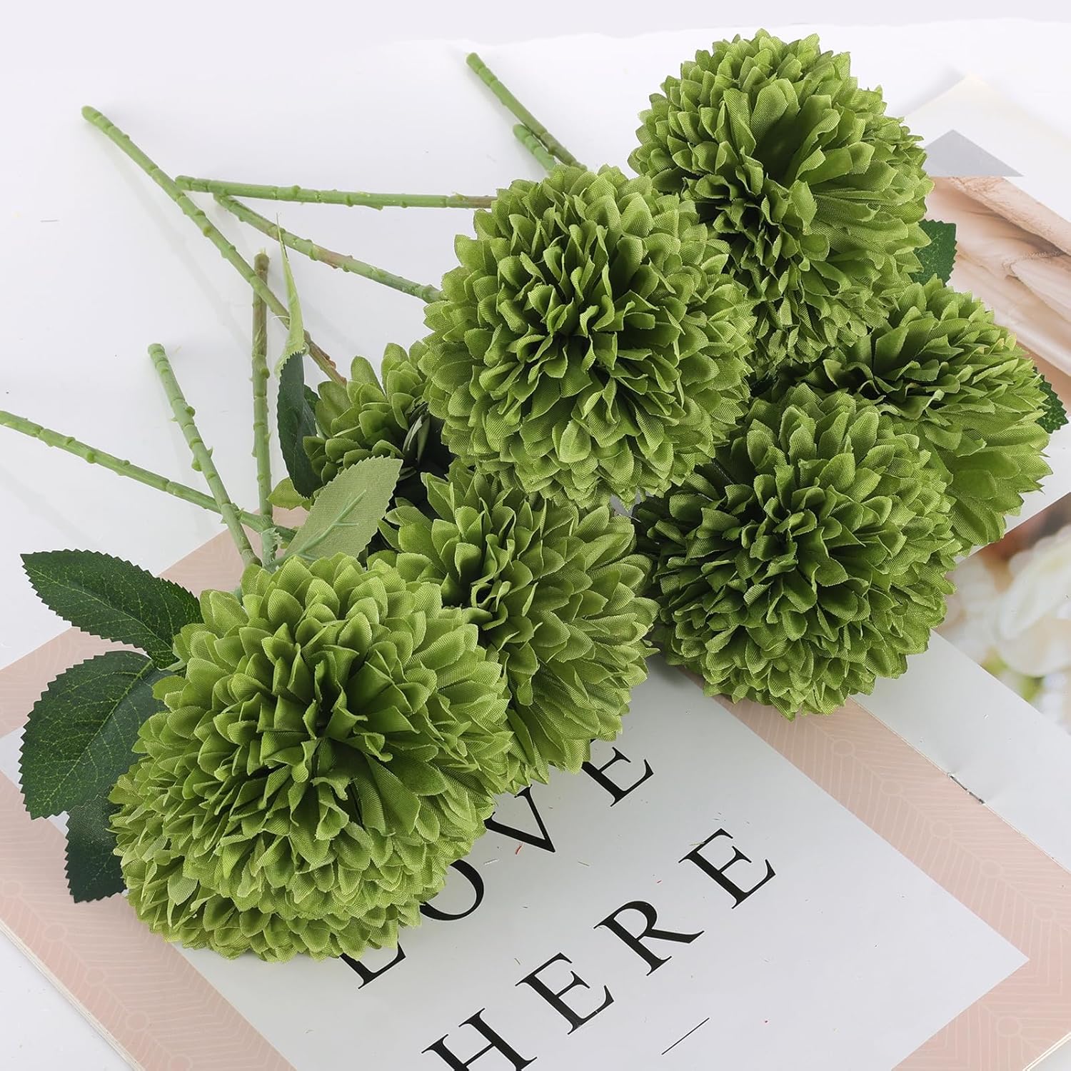 Hananona 12 Pcs Artificial Chrysanthemum Flowers Ball