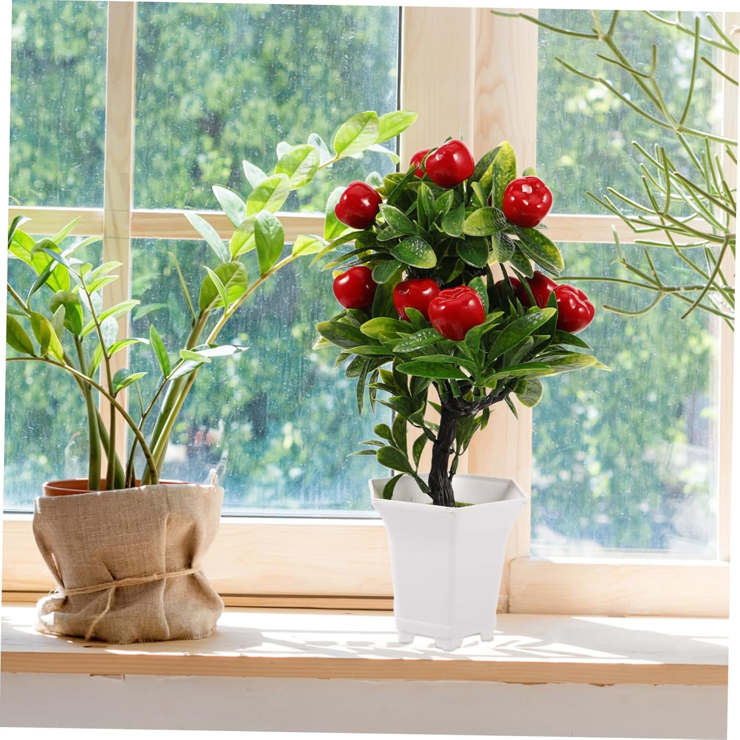 GLEAVI Artificial Apples Bonsai Tree Decor