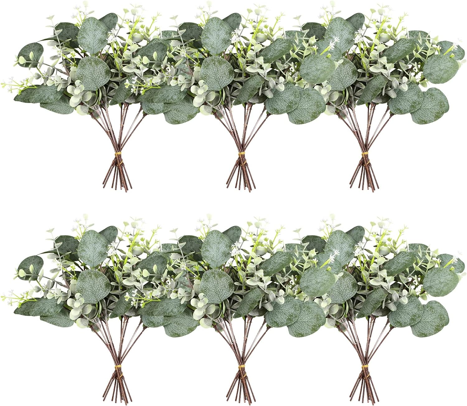 40 Pcs Artificial Eucalyptus Leaves Greenery for Decor