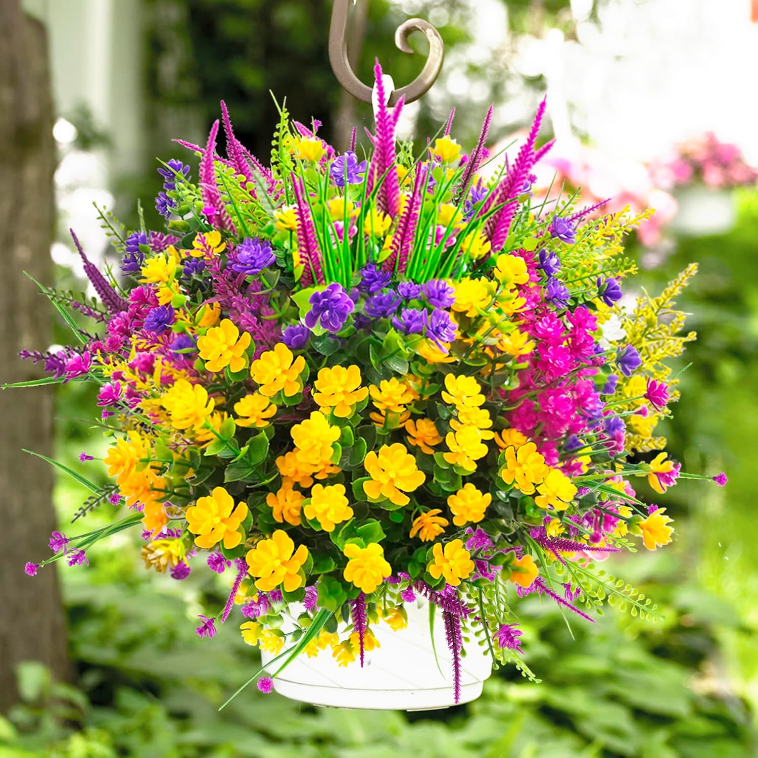 Tstweto Artificial Flowers 20 Bundle UV Resistant Outdoor Decor