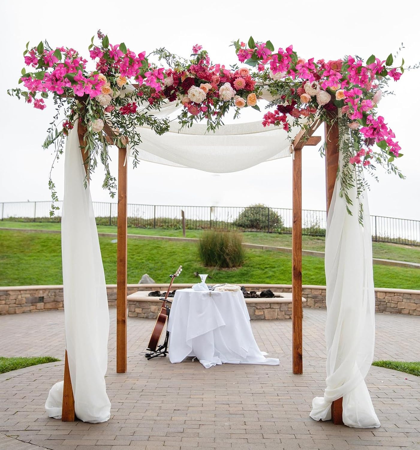 INSUNSIX 12PCS Long Stem Pink Artificial Bougainvillea Flowers