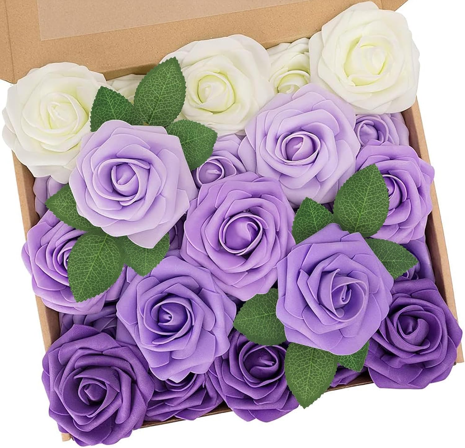 NT NIETING Artificial Flowers 25pcs Series Purple Rose