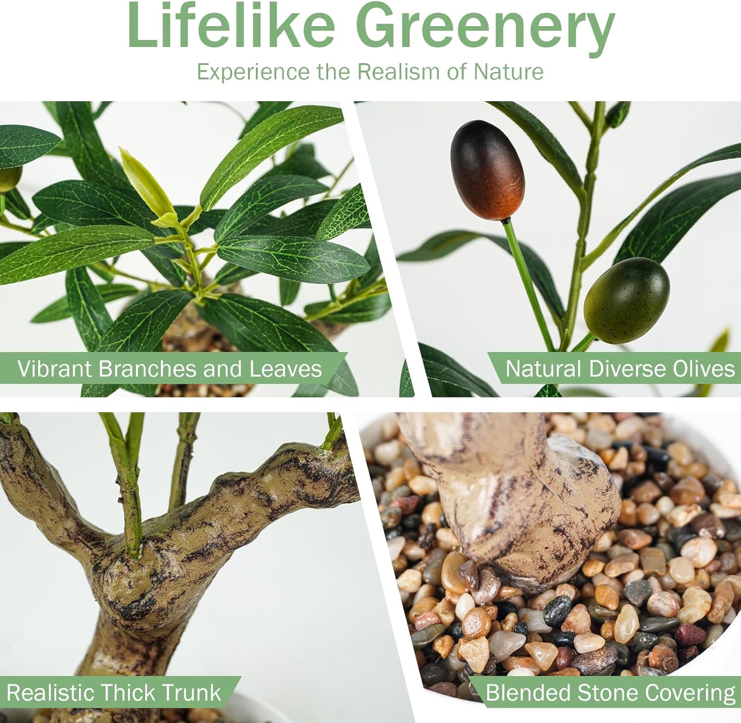 Fake Olive Plants 2FT Artificial Indoor Decor Tree