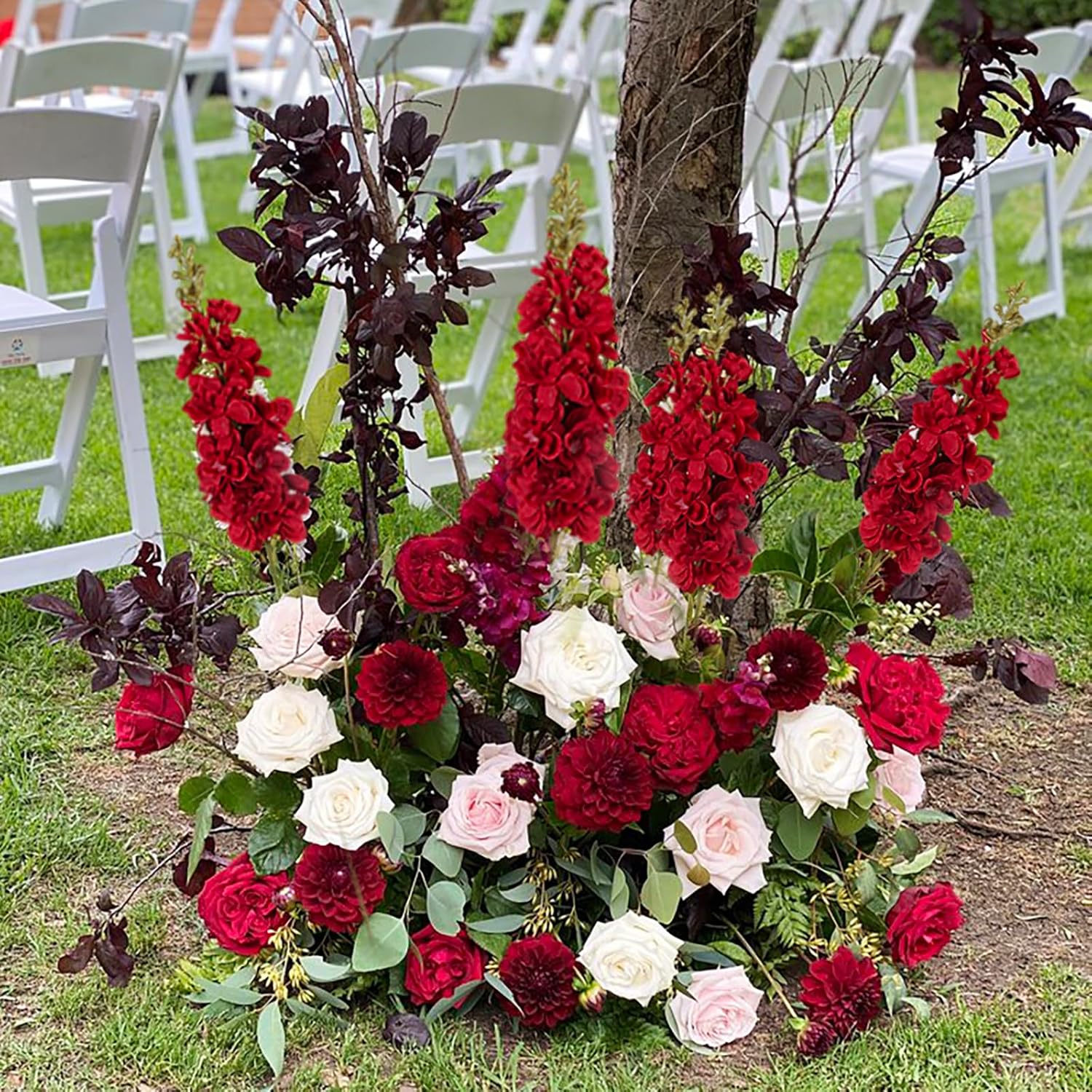 IPOPU Red Artificial Snapdragon Flowers 6 PCS Long Stem Silk Flowers