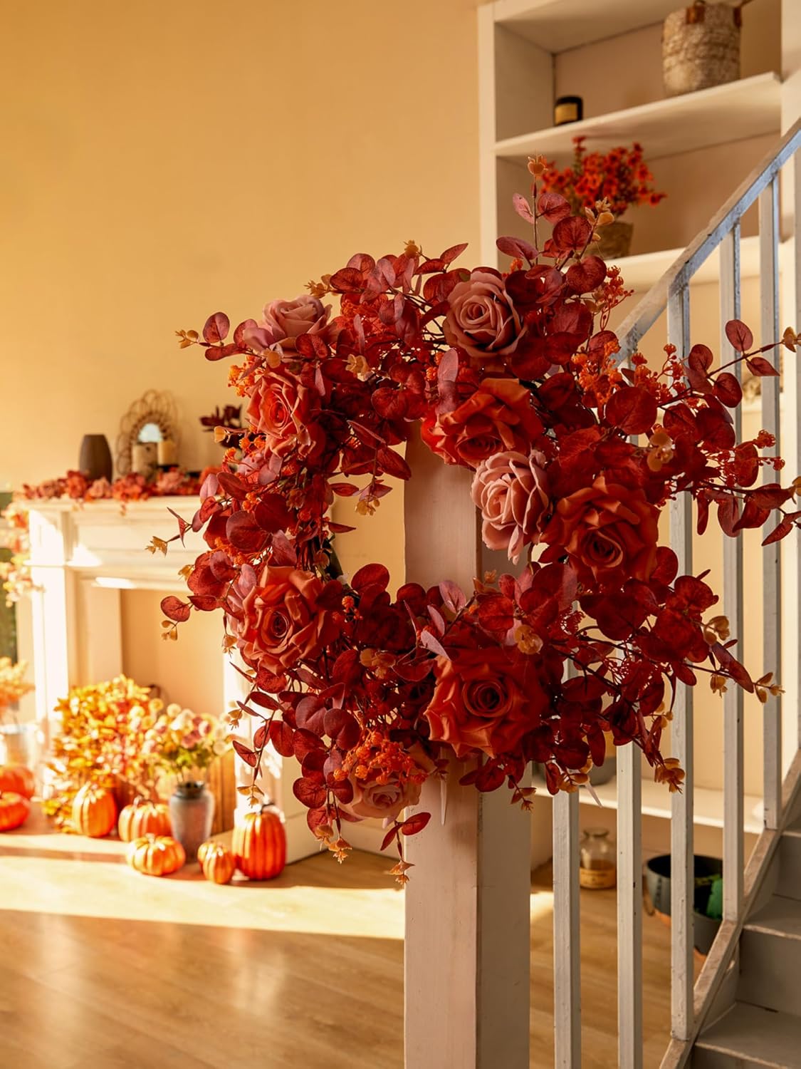 Annas Whimsy 591FT Artificial Eucalyptus Garland with Flowers 1